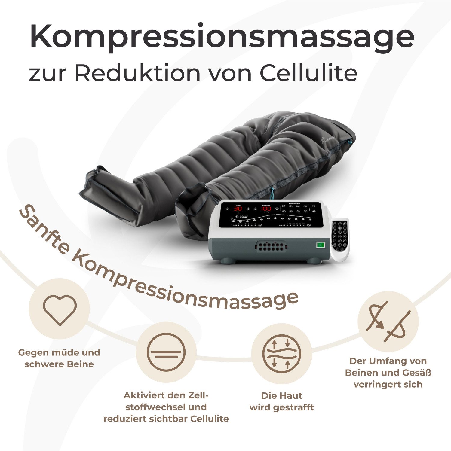 Venen Engel Massagegerät Venen Engel 12 Premiums mit Lymph-Flow Pants, Reduzierung Cellulite
