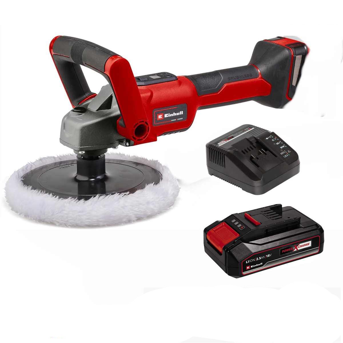 Einhell Akku-Poliermaschine Polier- / Schleifmaschine CE-CP 18/180 Li 18V Akku 2.5 Ah