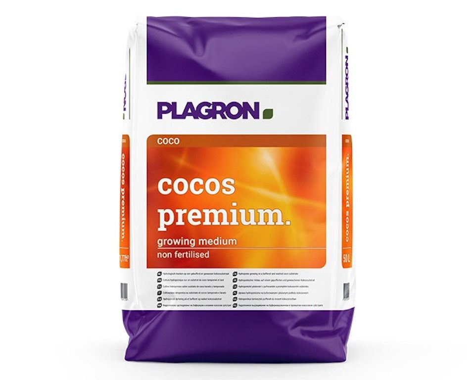 Plagron Blumenerde Plagron Cocos Premium 50, mit Kokossubstrat, Kokossubstrat gepuffert und gespült