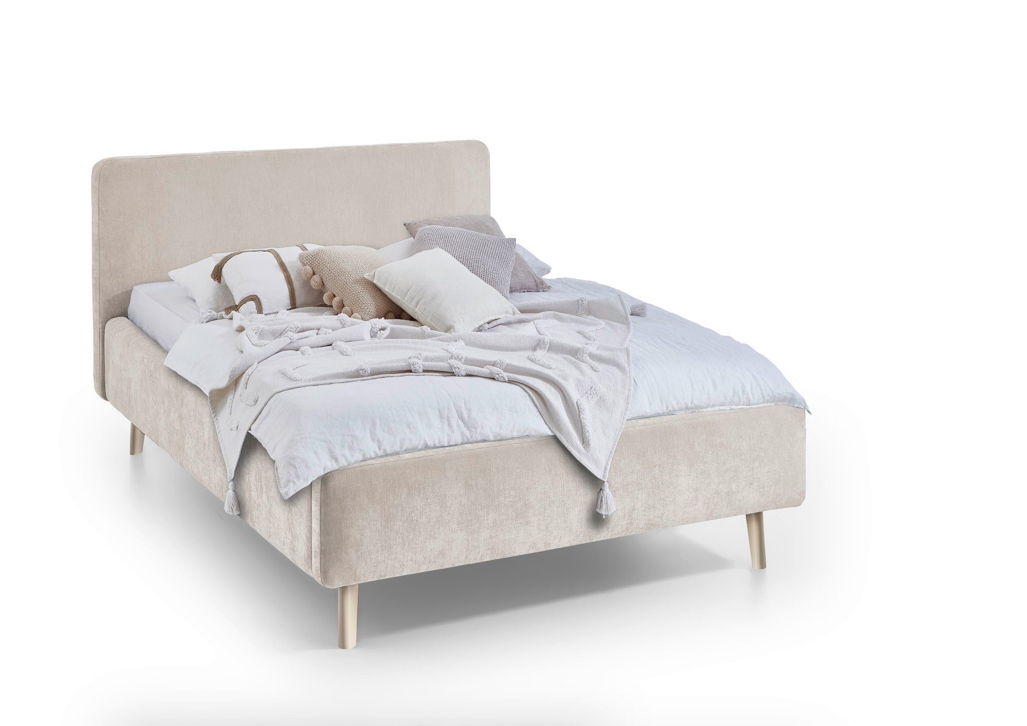 meise.möbel Stauraumbett Mattis, Skandinavisches Design, mit Bettkasten, Webstoff