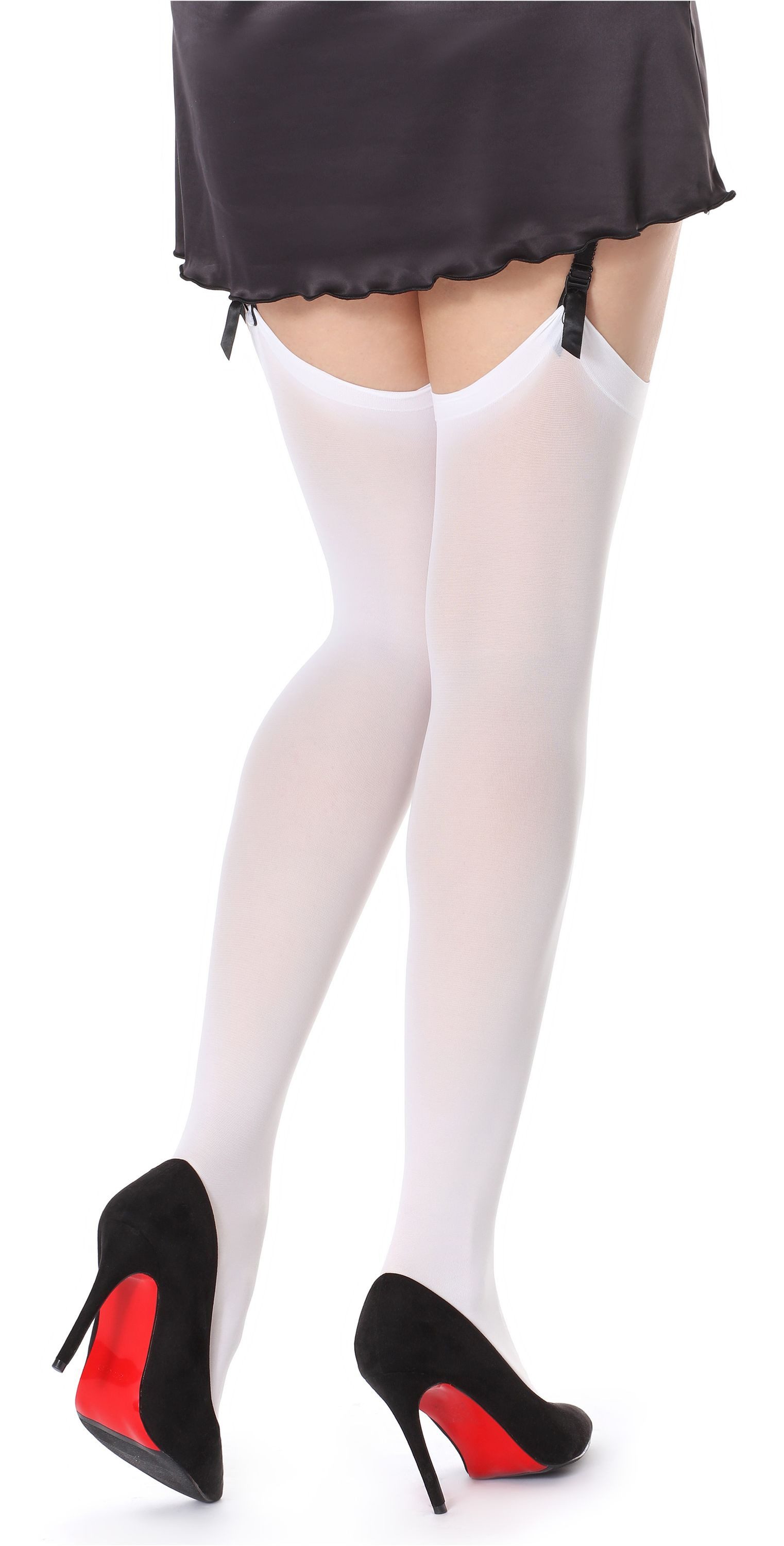 Bellivalini Halterlose Strümpfe Damen Strapsstrümpfe Mikrofaser 40 DEN BLVFI1006