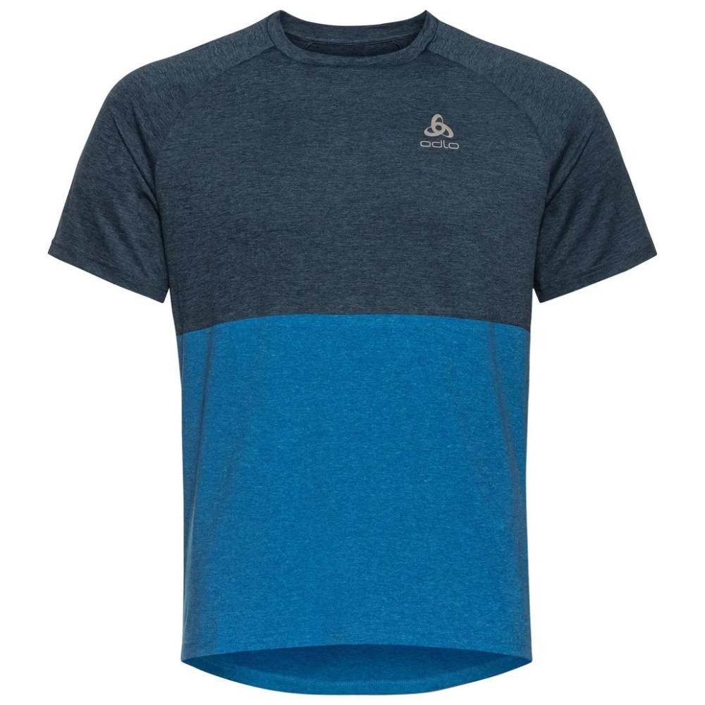 Odlo Funktionsshirt Odlo Men´s T-shirt crew neck s/s RIDE EASY blue wing teal melange indi