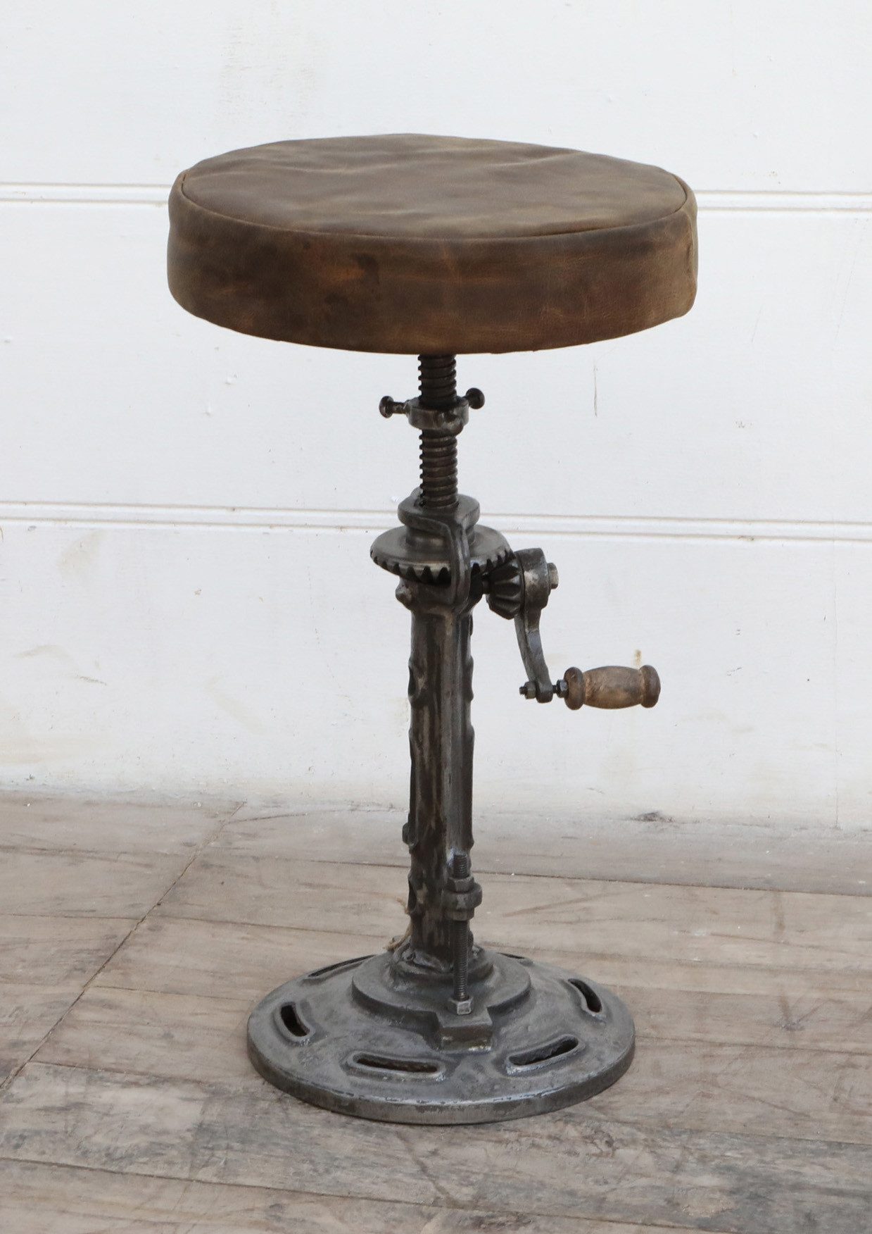 More2Home Стулья CLINT, vintage-industrial, Eisen mit Wild-Ledersitz