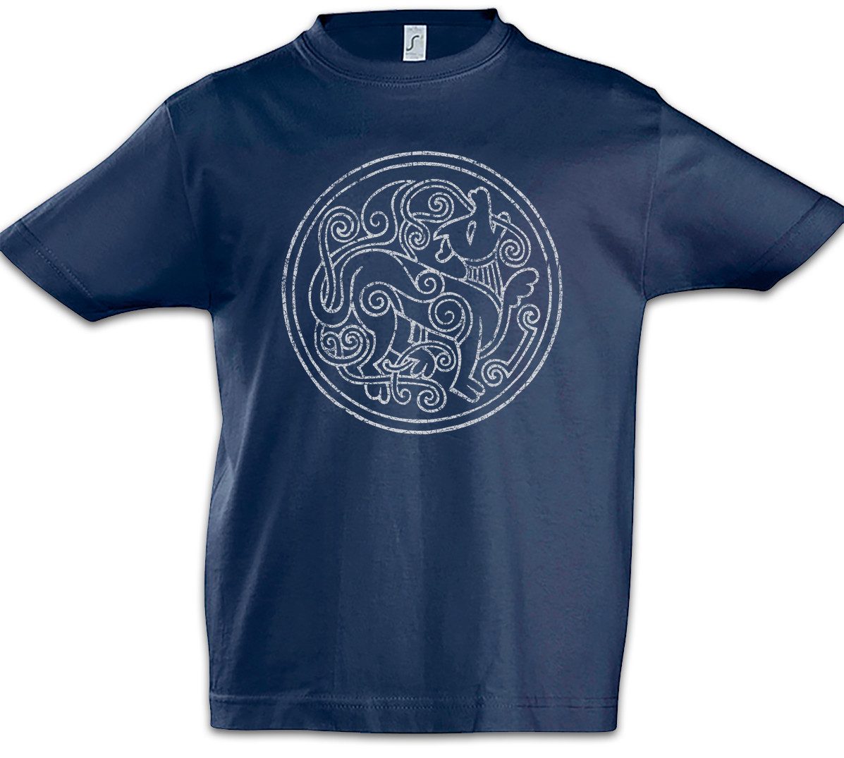 Print-Shirt Norse Circle Kinder T-Shirt Hugin Munin Walhalla Raben Odhin Wikinger