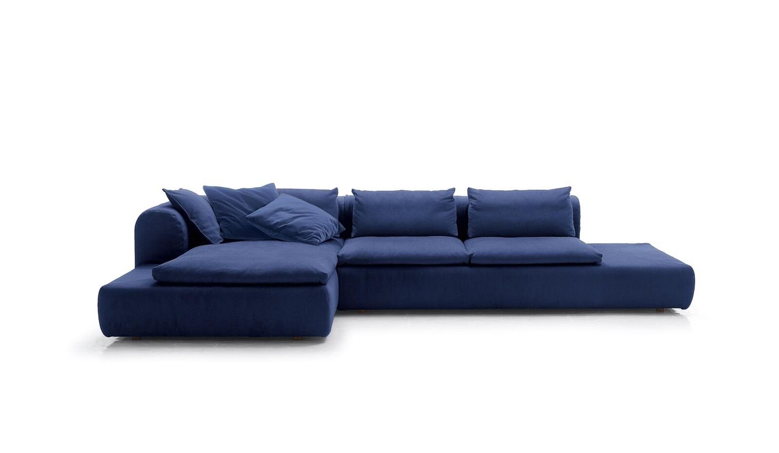 JVmoebel Ecksofa Ecksofa L-Form Möbel Blau Sofas Textil Couch Polsterung Couchen Sofa