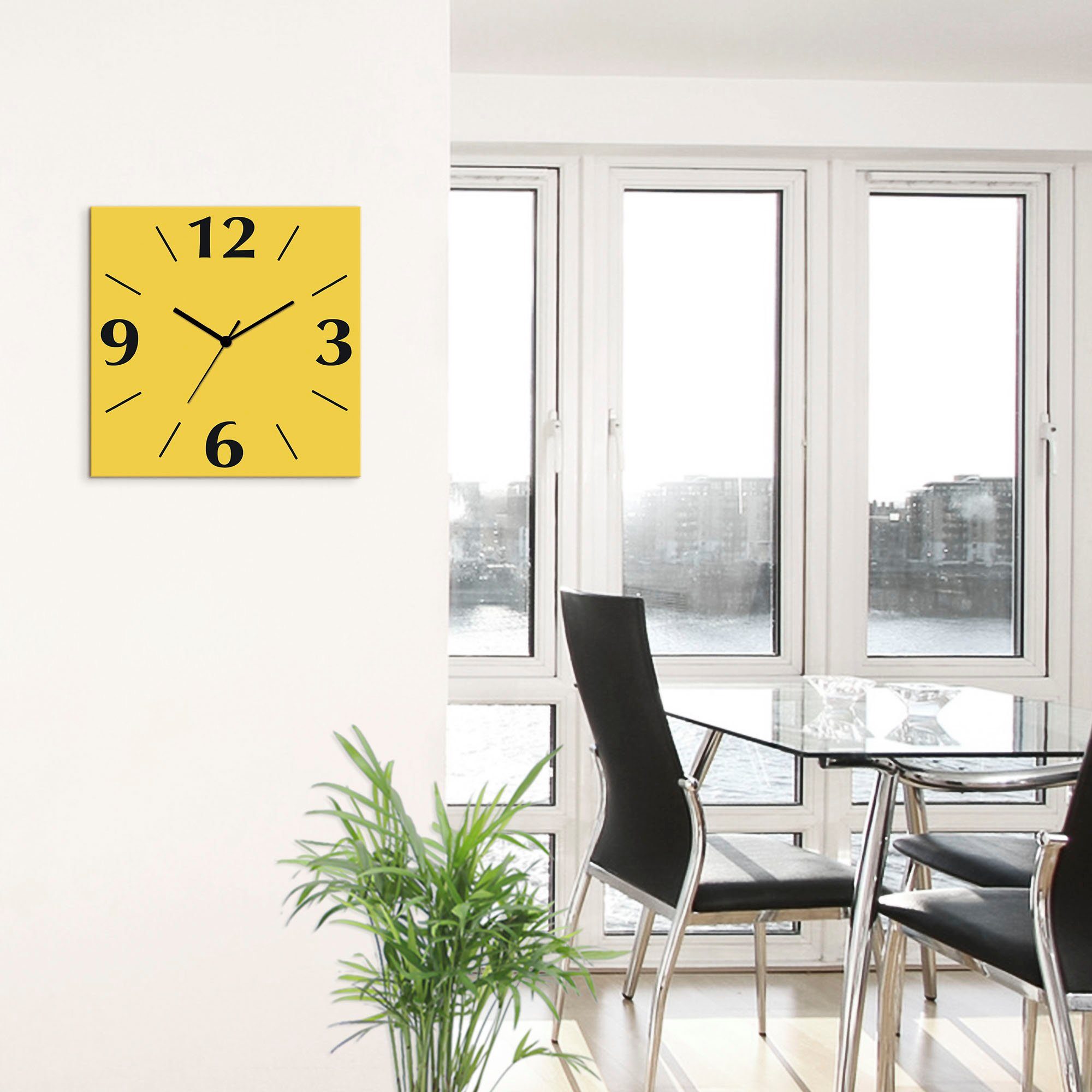 Artland Wanduhr Uni Trendfarben (wahlweise mit Quarz- oder Funkuhrwerk, lautlos ohne Tickgeräusche)