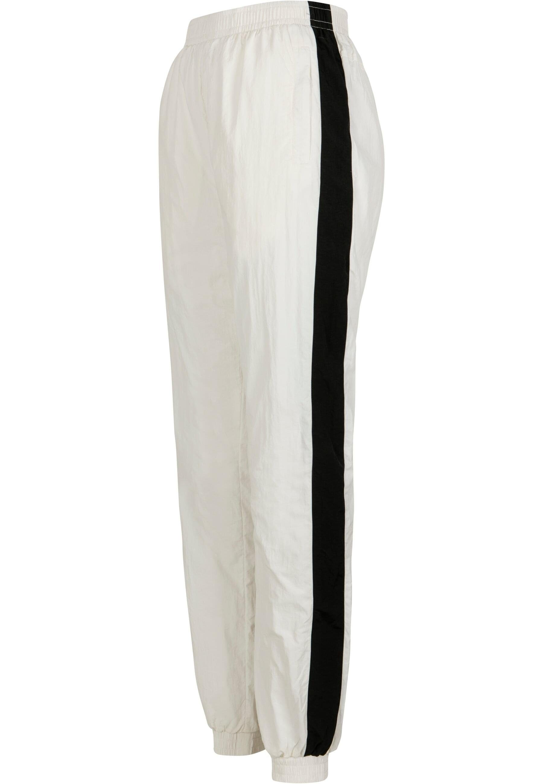 Damen white/black Stoffhose URBAN Ladies Crinkle CLASSICS Striped Pants (1-tlg)