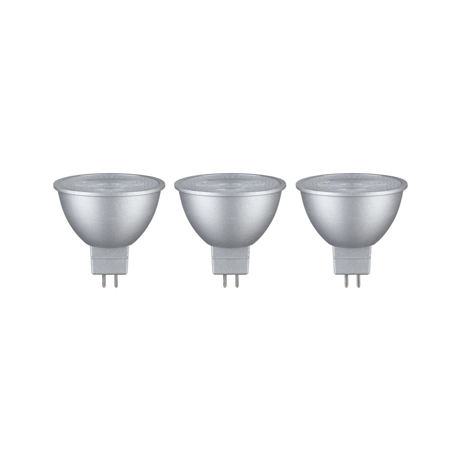 Paulmann LED-Leuchtmittel 3er Set 450lm 2700K 36° chrom 12V, 3 St., Warmweiß