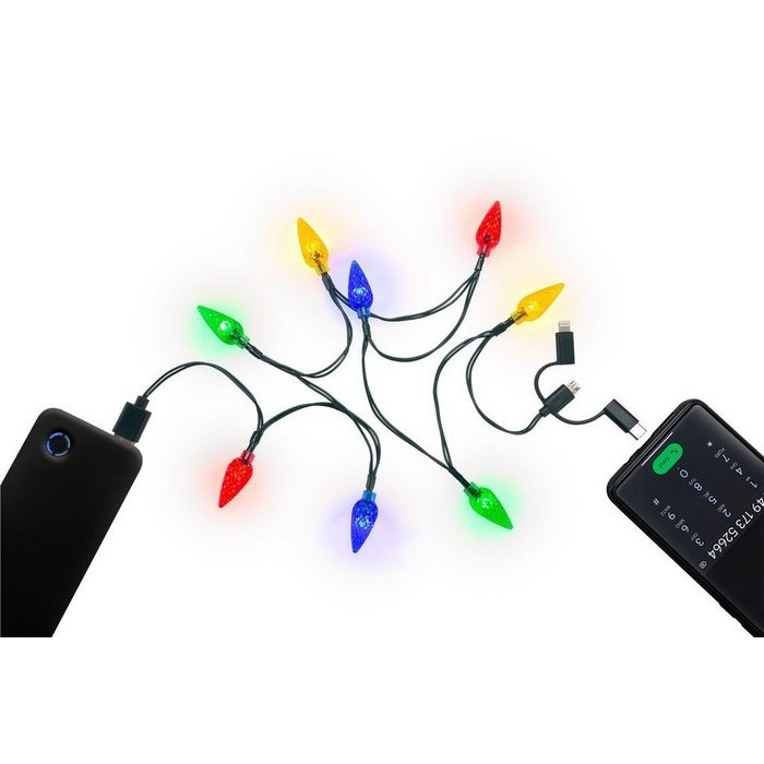 Goobay Arbeitsleuchte Goobay Smartphone-USB-Ladekabel mit LED-Leuchten -