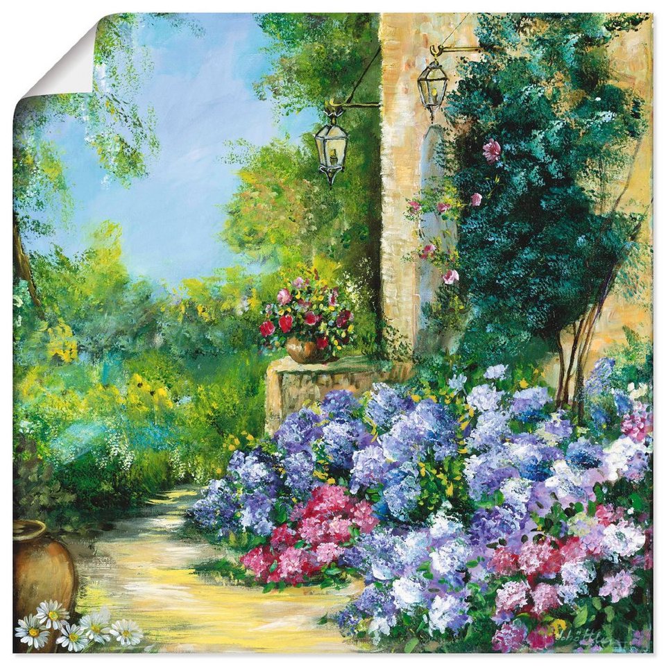 Artland Wandbild »Blick in den Blumengarten«, Garten (1