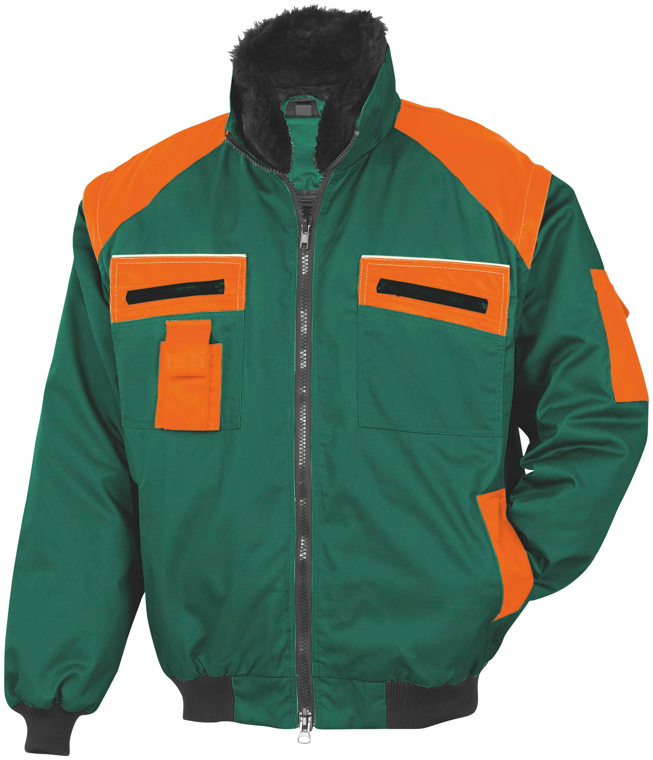 grün-orange Allround safety& more Arbeitsjacke Blouson,