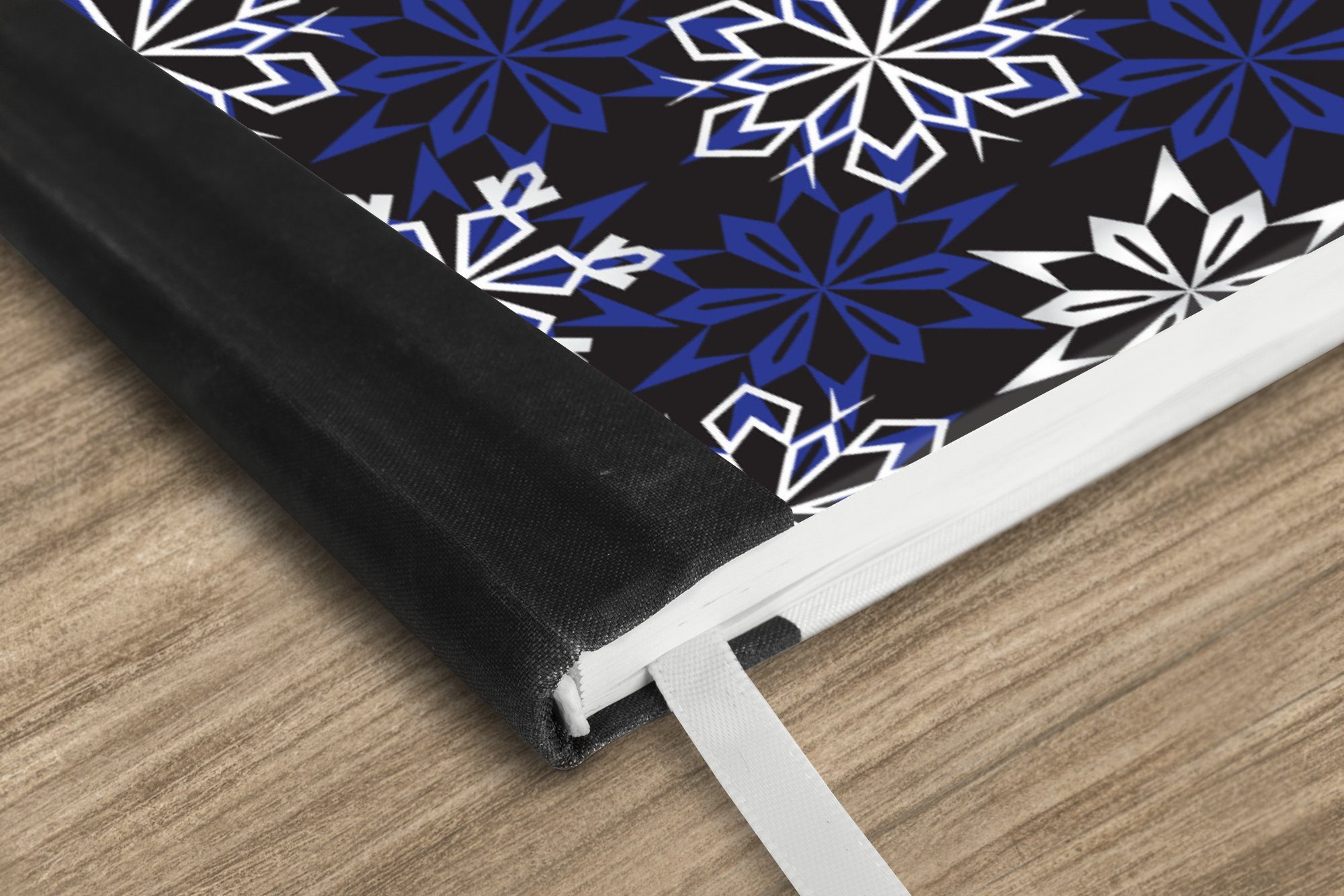 Weihnachten Schneeflocke Muster, Neujahr Journal, A5, - Haushaltsbuch - Tagebuch, 98 - Notizbuch Seiten, Merkzettel, Notizheft, MuchoWow