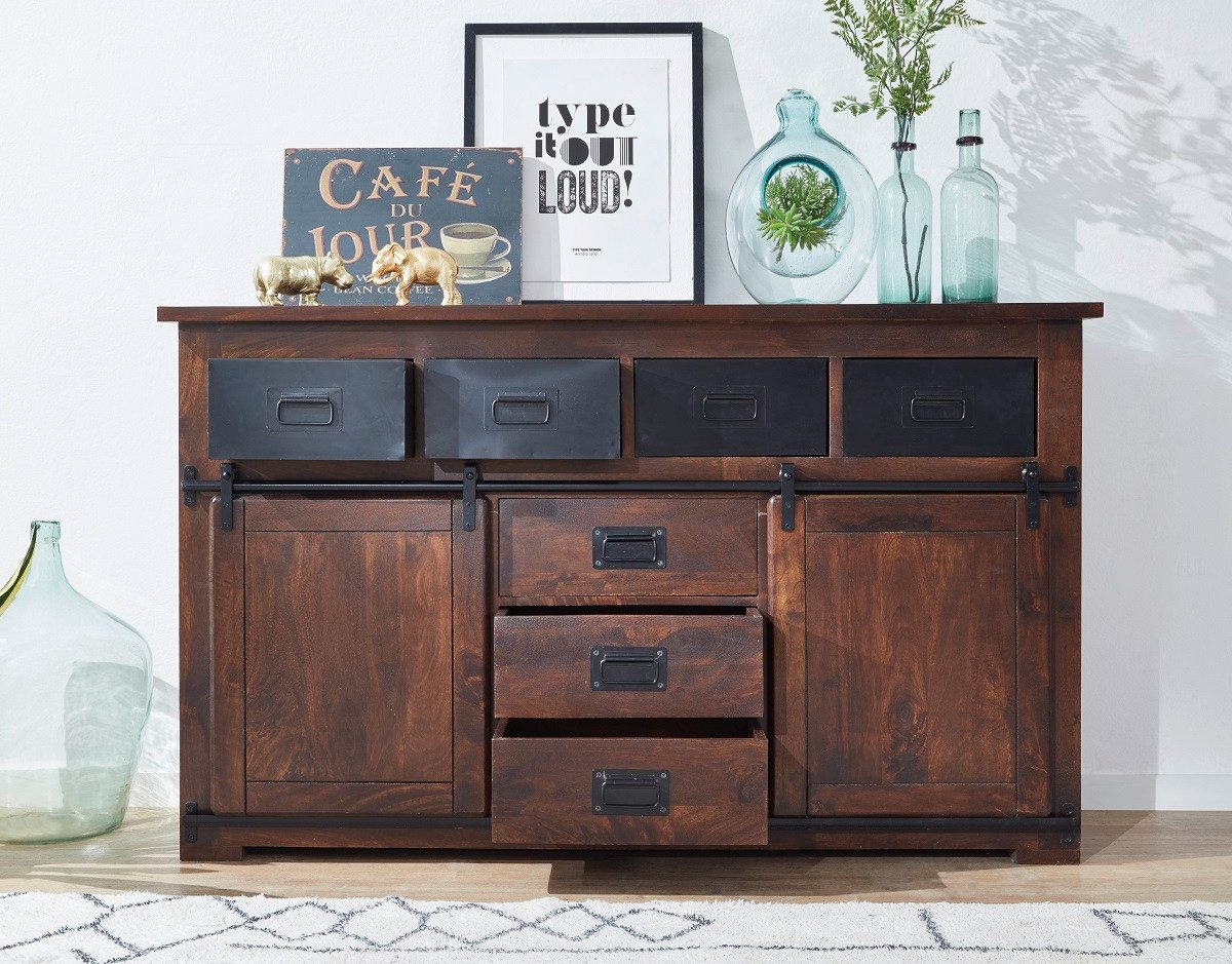 Main Möbel Sideboard Sideboard 150x90cm 'Bayamo' Mango & Eisen