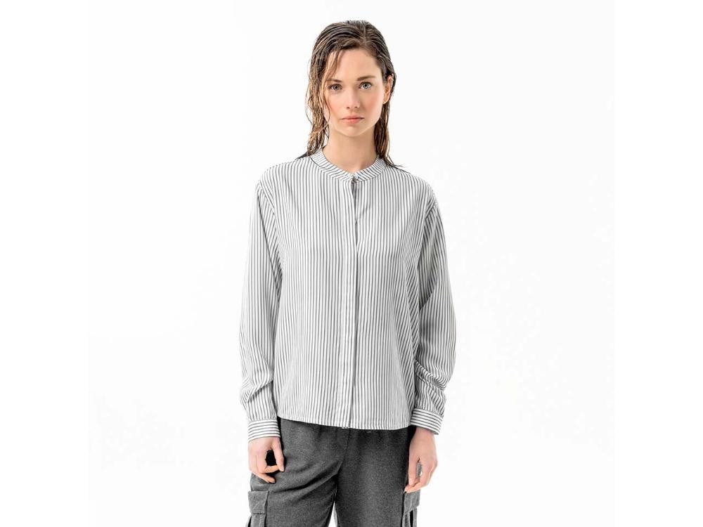 LIVING CRAFTS Blusentop Living Crafts Damen-Hemdbluse 'ULINA' mit gekräuse