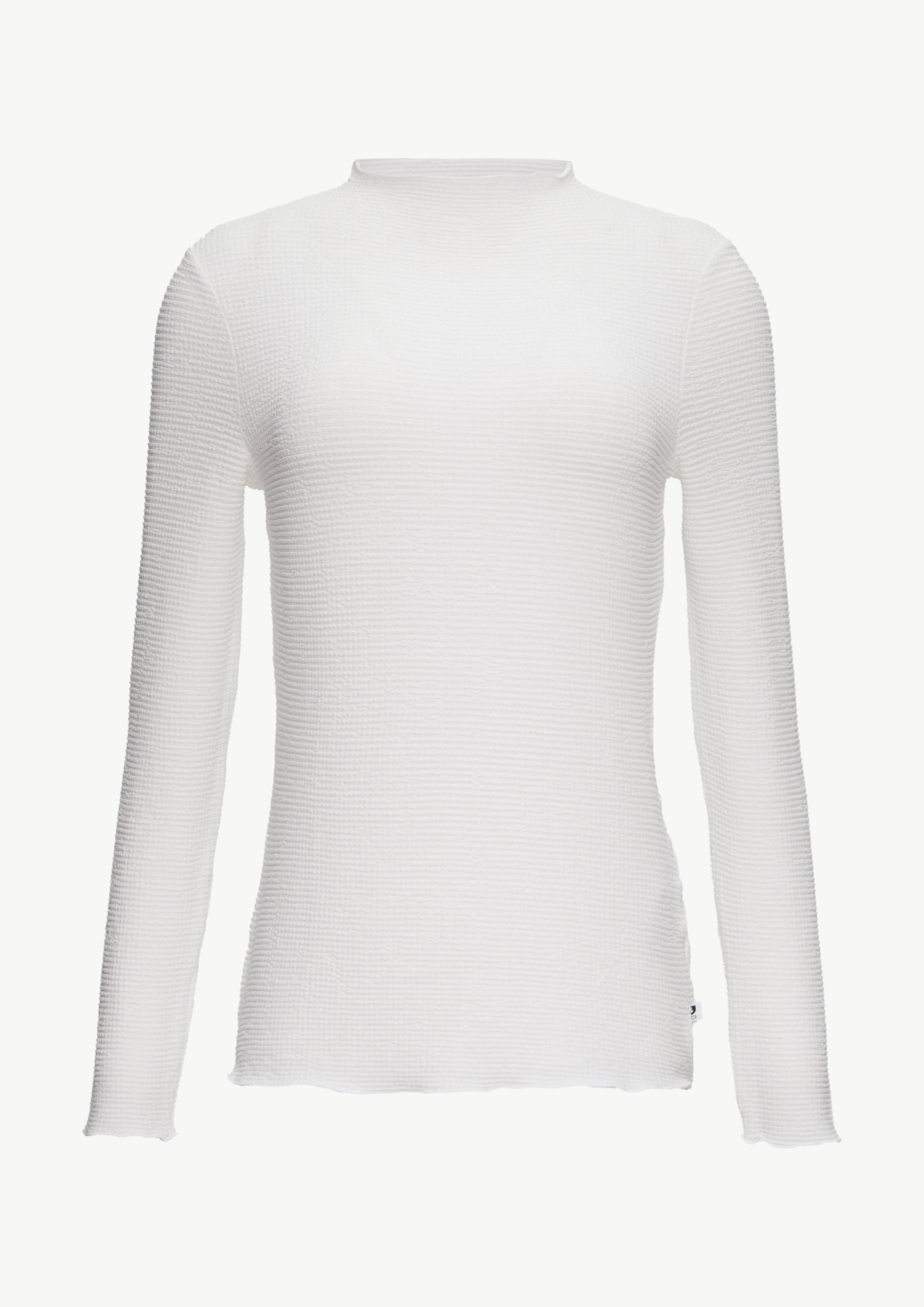 Langarmshirt Seersucker-Shirt im Slim Fit