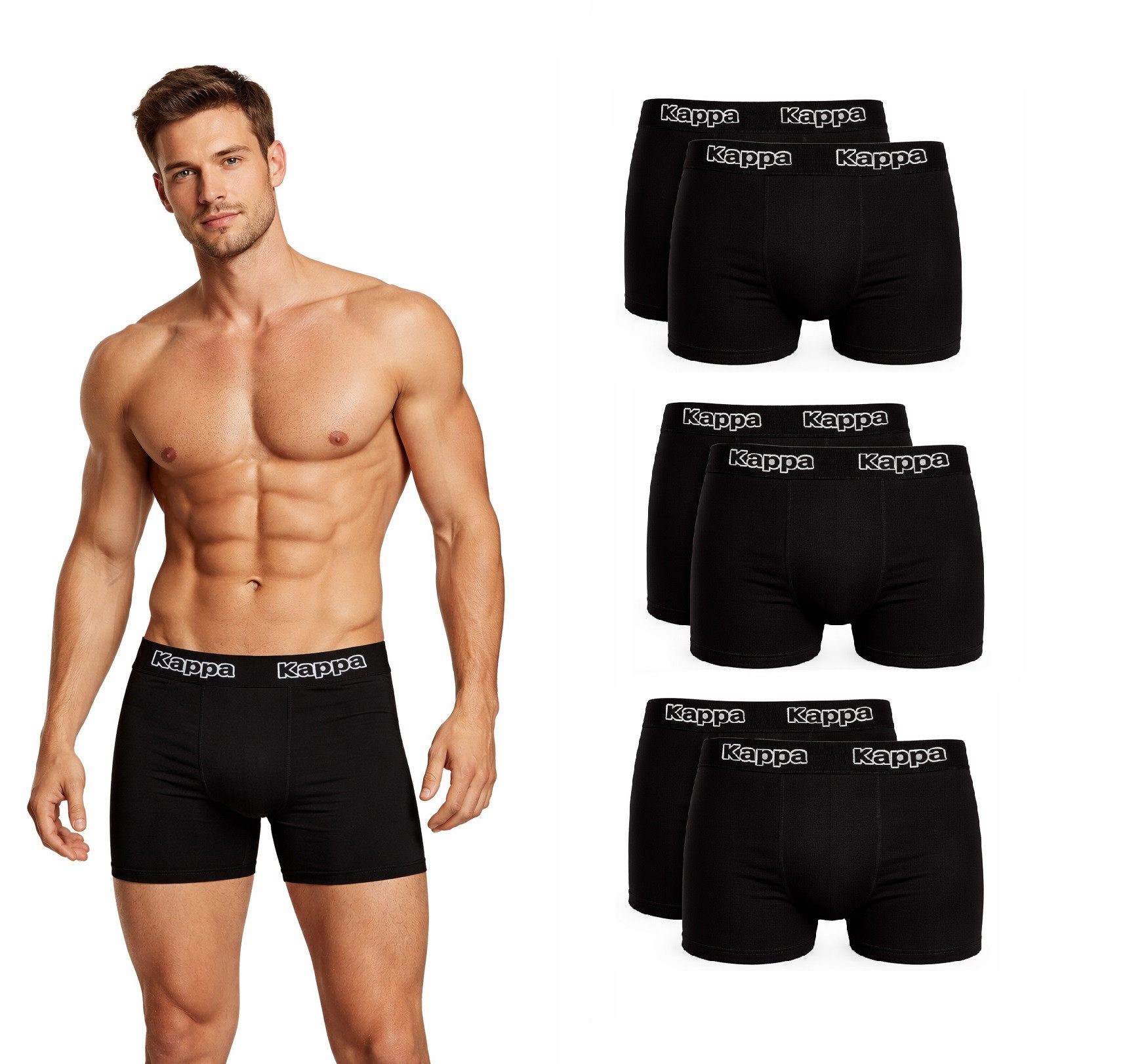 Kappa Boxershorts Kappa Boxershorts Sets Unterhosen Slip Toledo 6x Schwarz / Schwarz