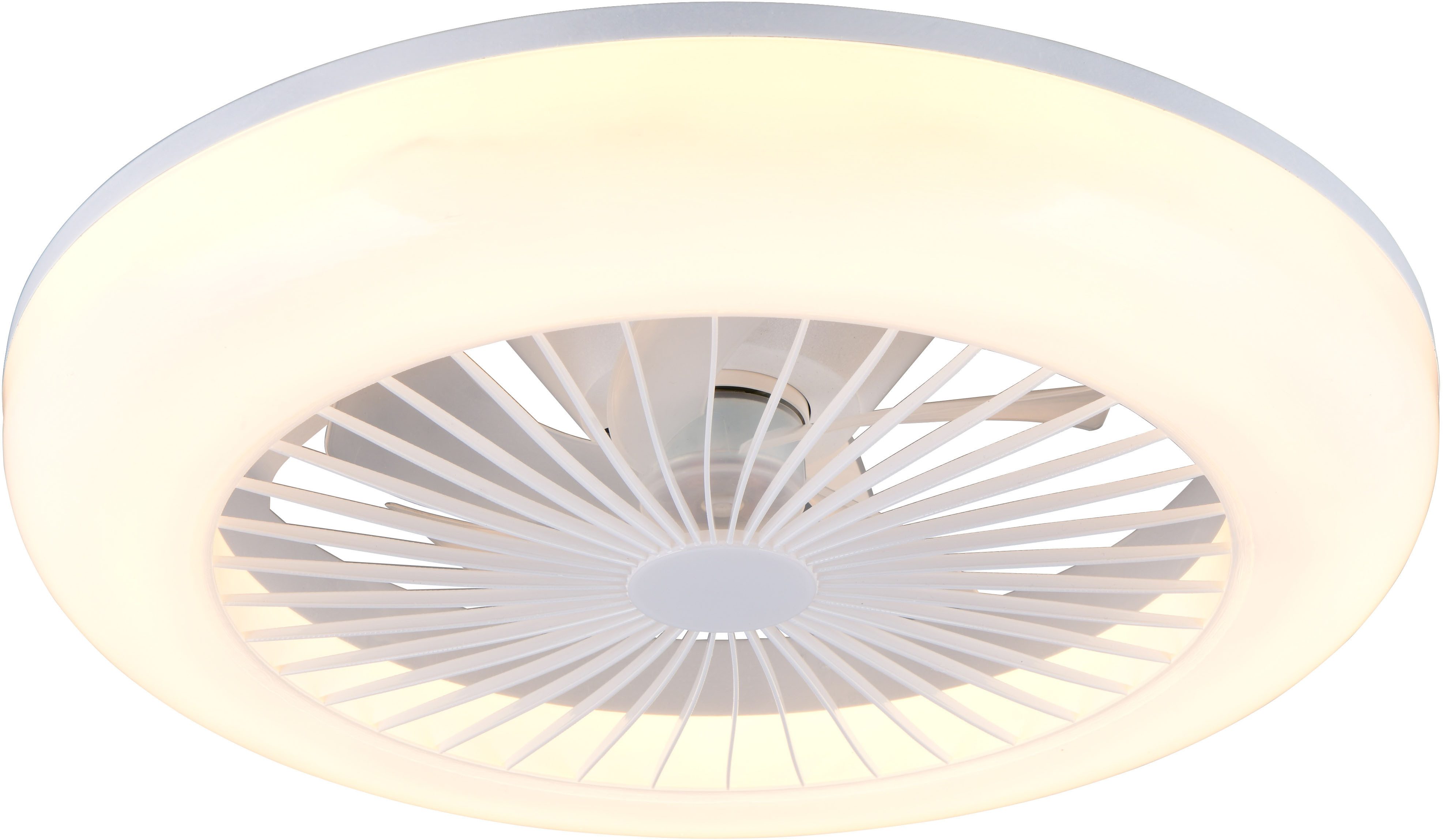 Reality Leuchten LED Deckenleuchte MORA mit Ventilator, Deckenventilator mi günstig online kaufen