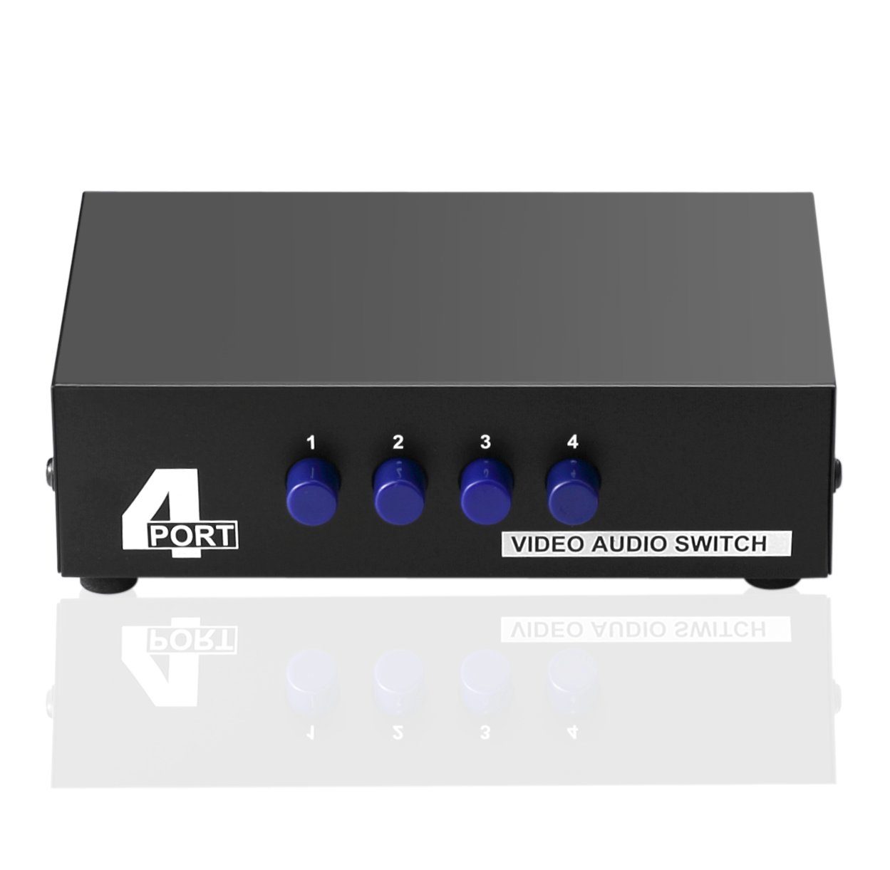 euroharry Audio / Video Matrix-Switch 4 Switch 4 in 1 heraus Audio Video Splitter für DVD STB Spielkonsolen – Bild 2 von 3