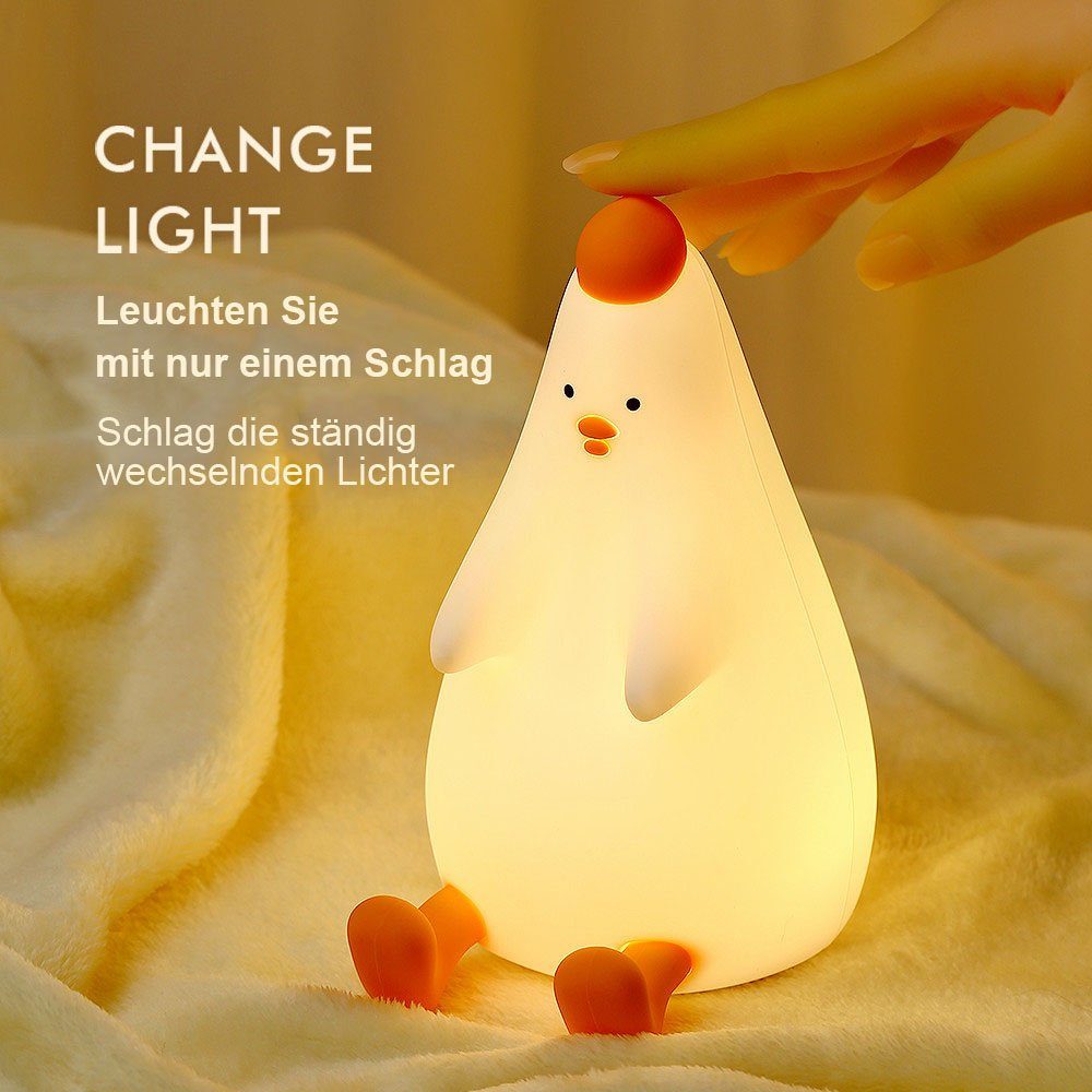 LED-Silikon-Schlafnachtlicht Chick Farbwechsellampe, MOUTEN Kinder für Nachtlicht Pat