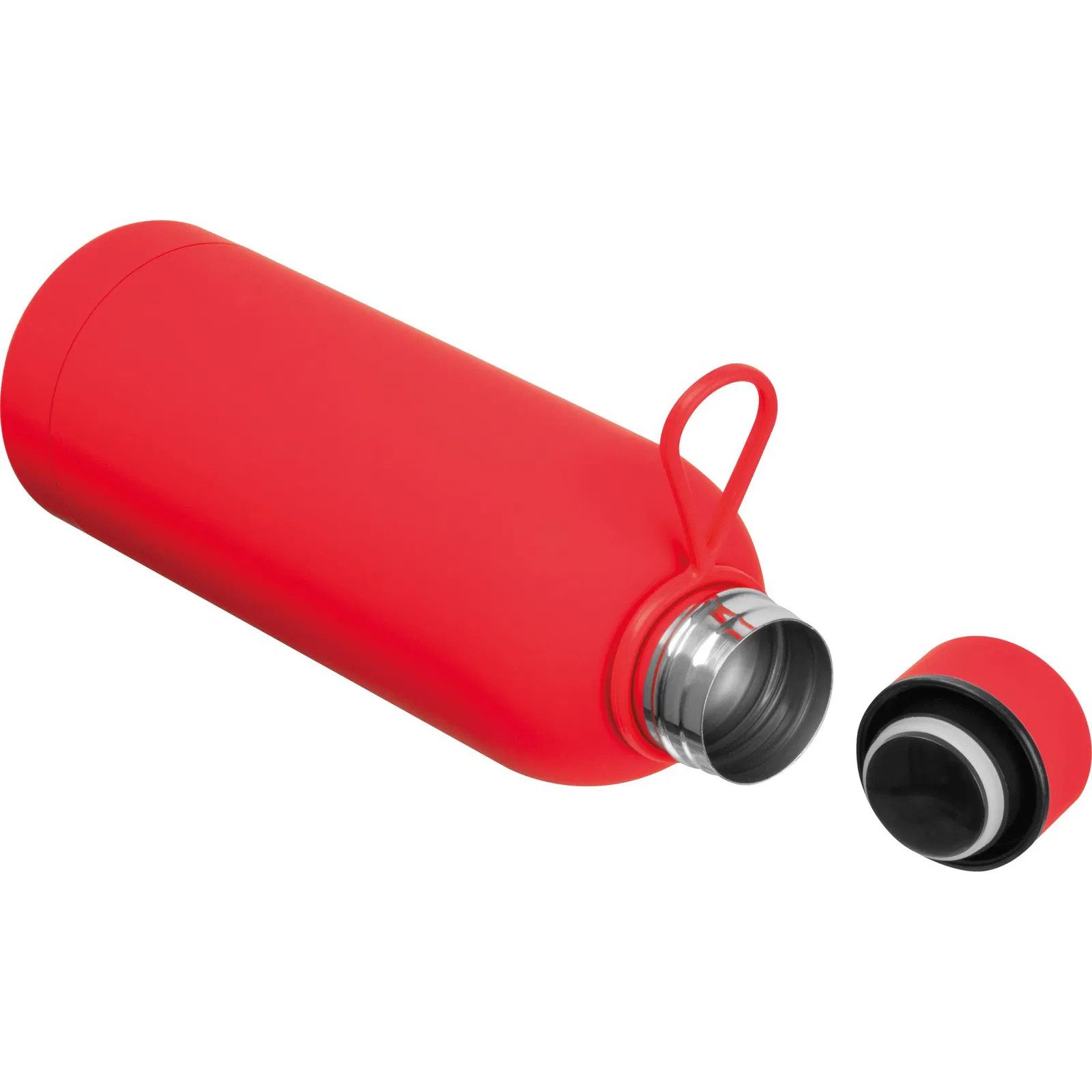 Macma Trinkflasche Edelstahl Trinkflasche / gummiert / 750ml / Farbe rot