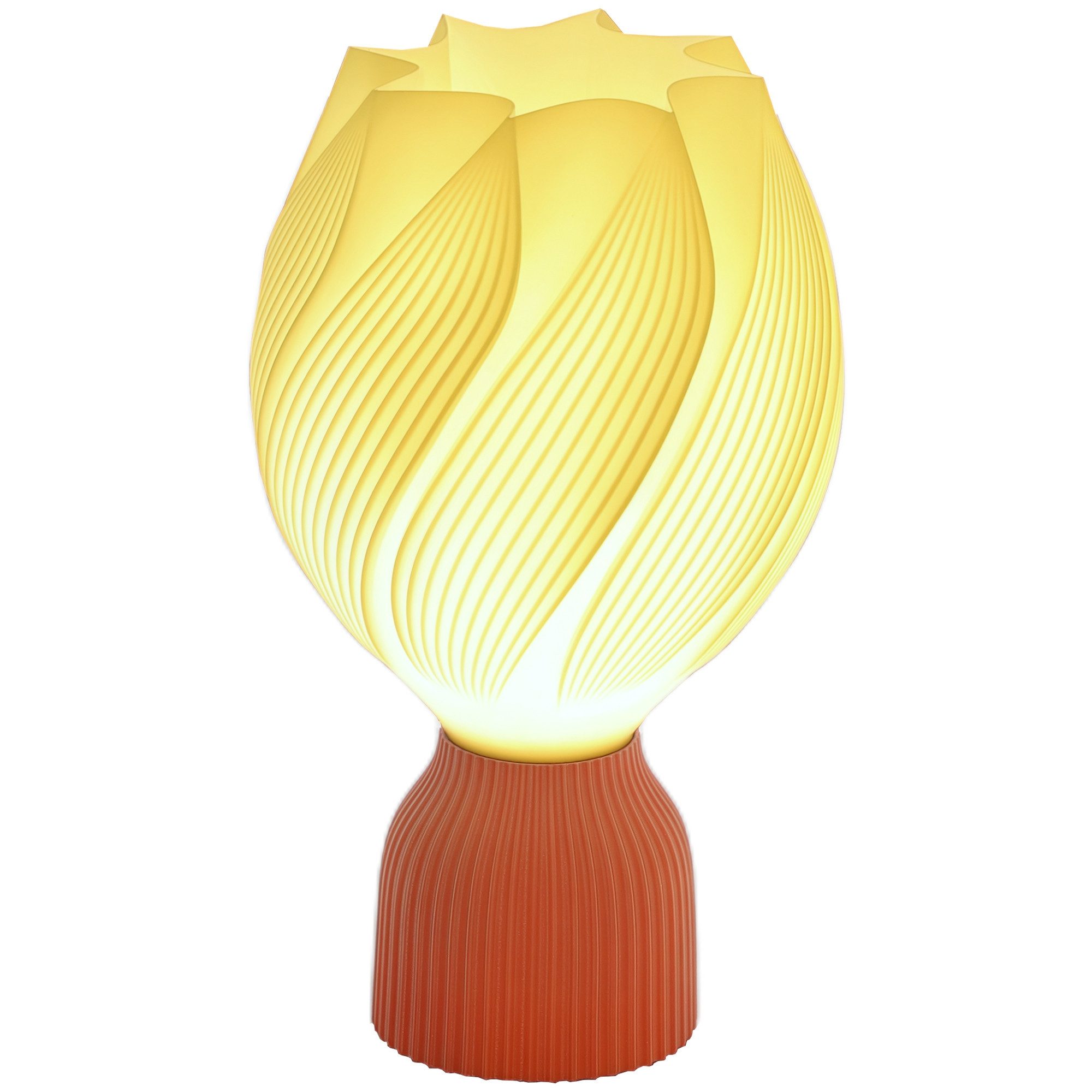 HOMCOM Tischleuchte Moderne LED-Tischlampe mit blütenblattartigem, LED wechselbar, Lampenschirm im 3D-Druck für Nachttisch