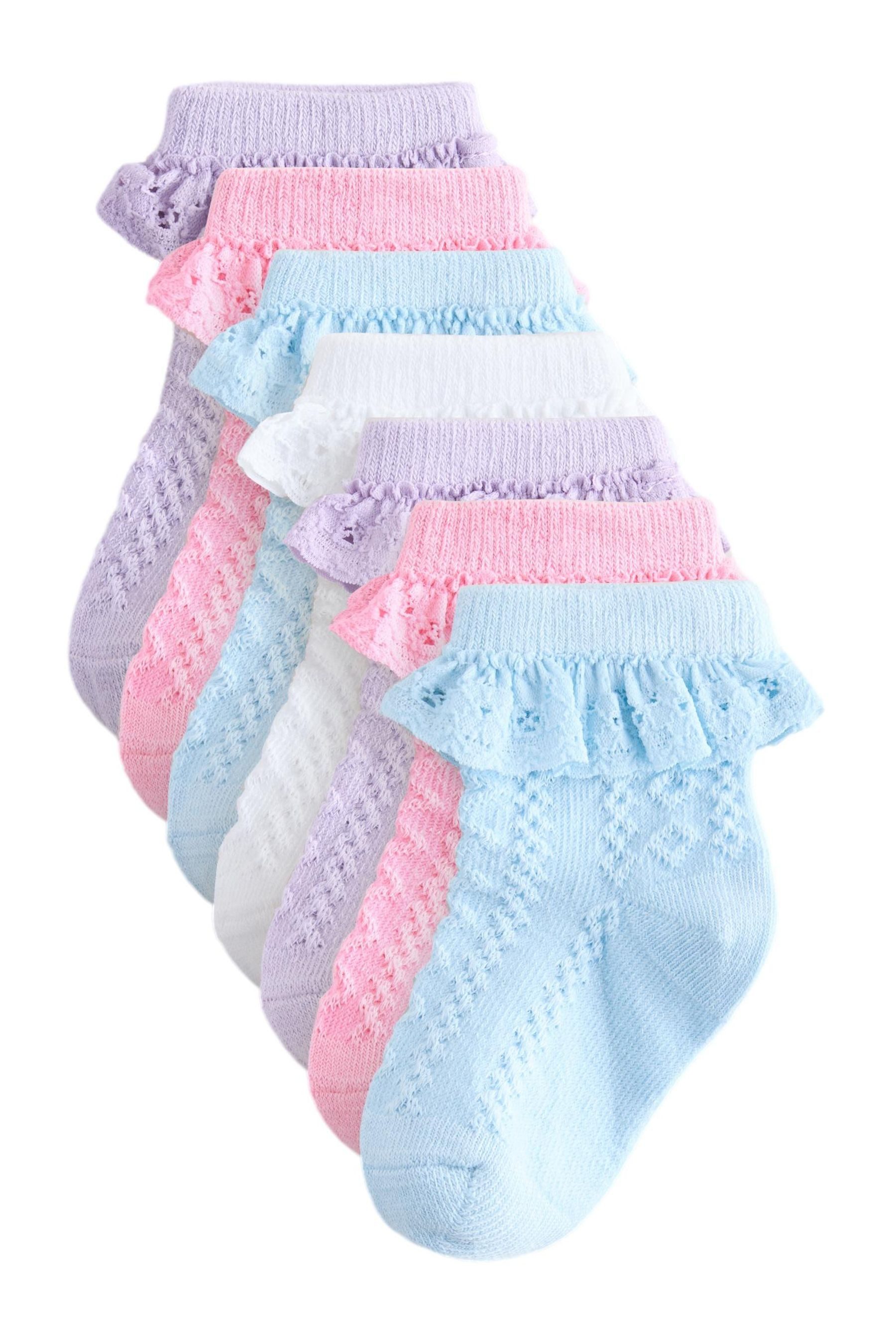 Basicsocken Babysocken mit Spitze, 7er-Pack