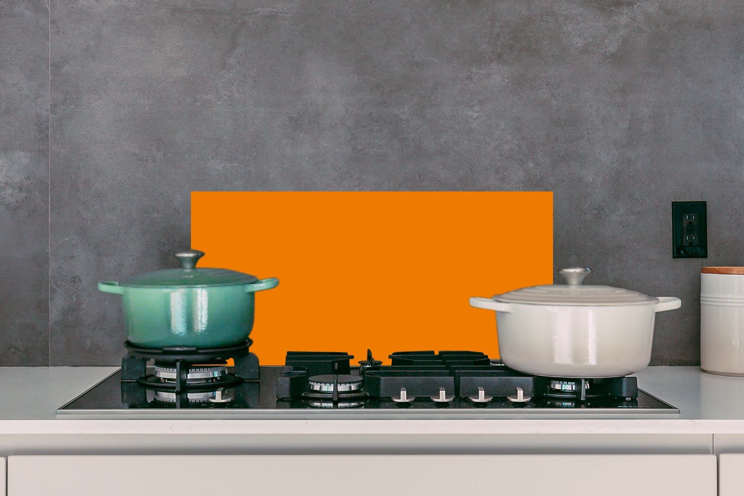 Wandschutz, Fett Küchen Herbst (1-tlg), Küchenrückwand - Schmutzflecken Farbe, gegen MuchoWow für 60x30 - Orange und cm, - Jahreszeiten