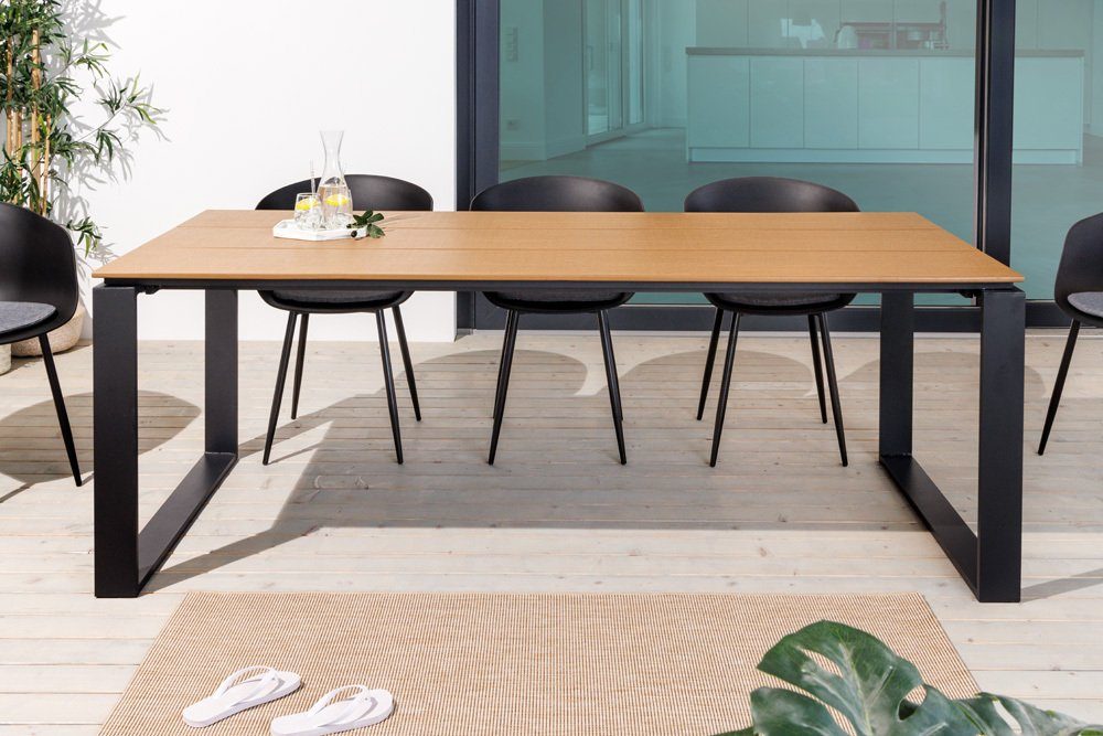 riess-ambiente Gartentisch FLOATING 210cm natur / schwarz (Einzelartikel, 1-St), Garten · Metall · Outdoor · Terrasse · Industrial Design