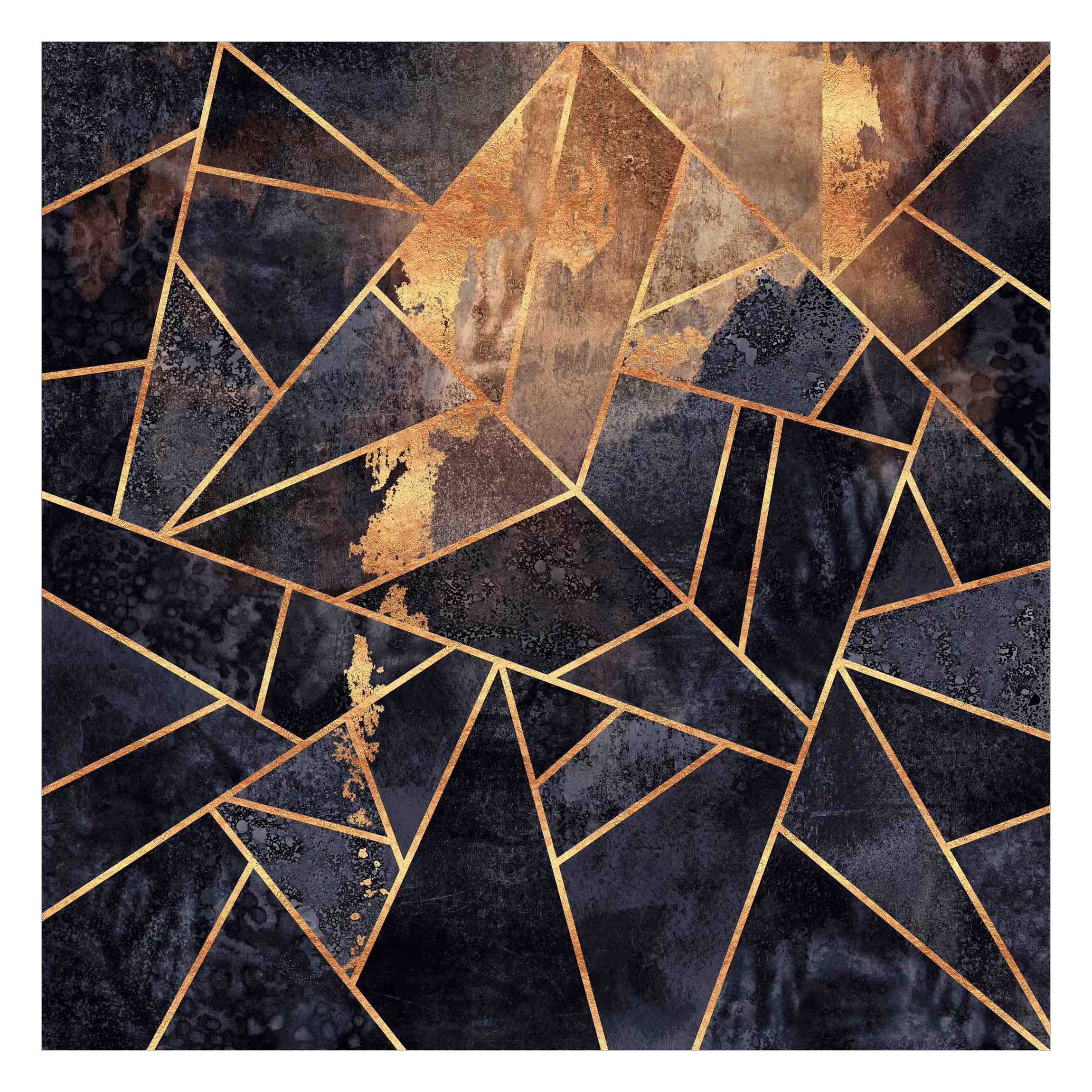 Bilderdepot24 Vliestapete Abstrakt Onyx Gold Muster Geometrisch Tapete Wand günstig online kaufen