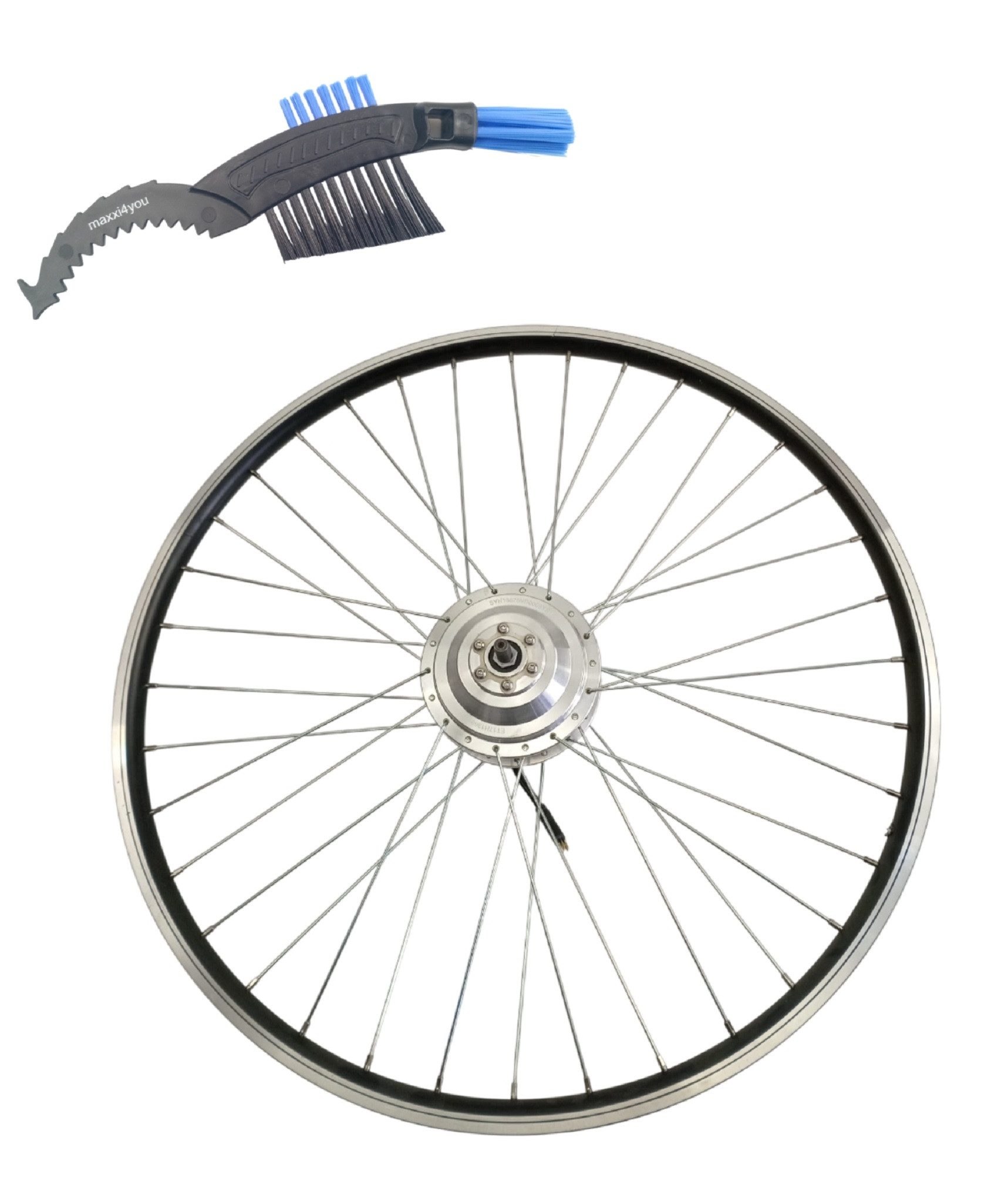 maxxi4you E-Bike Shengyi E-Bike Vorderradmotor 28 Zoll 36V 250W - Silber inkl. KB