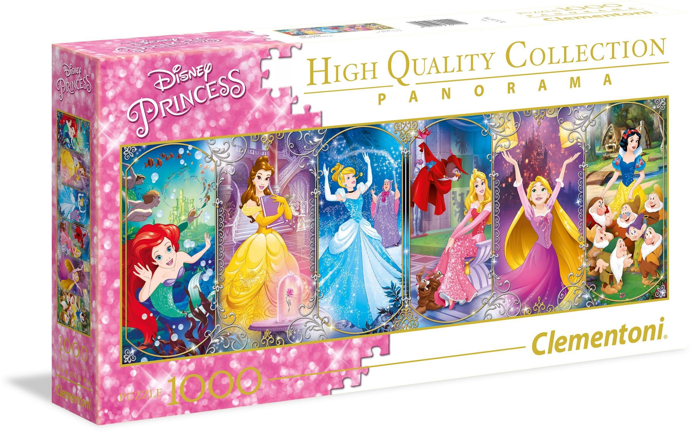 Clementoni® Puzzle Panorama High Quality Collection, Disney Princess, 1000 Puzzleteile, Made in Europe, FSC® - schützt Wald - weltweit | Puzzle