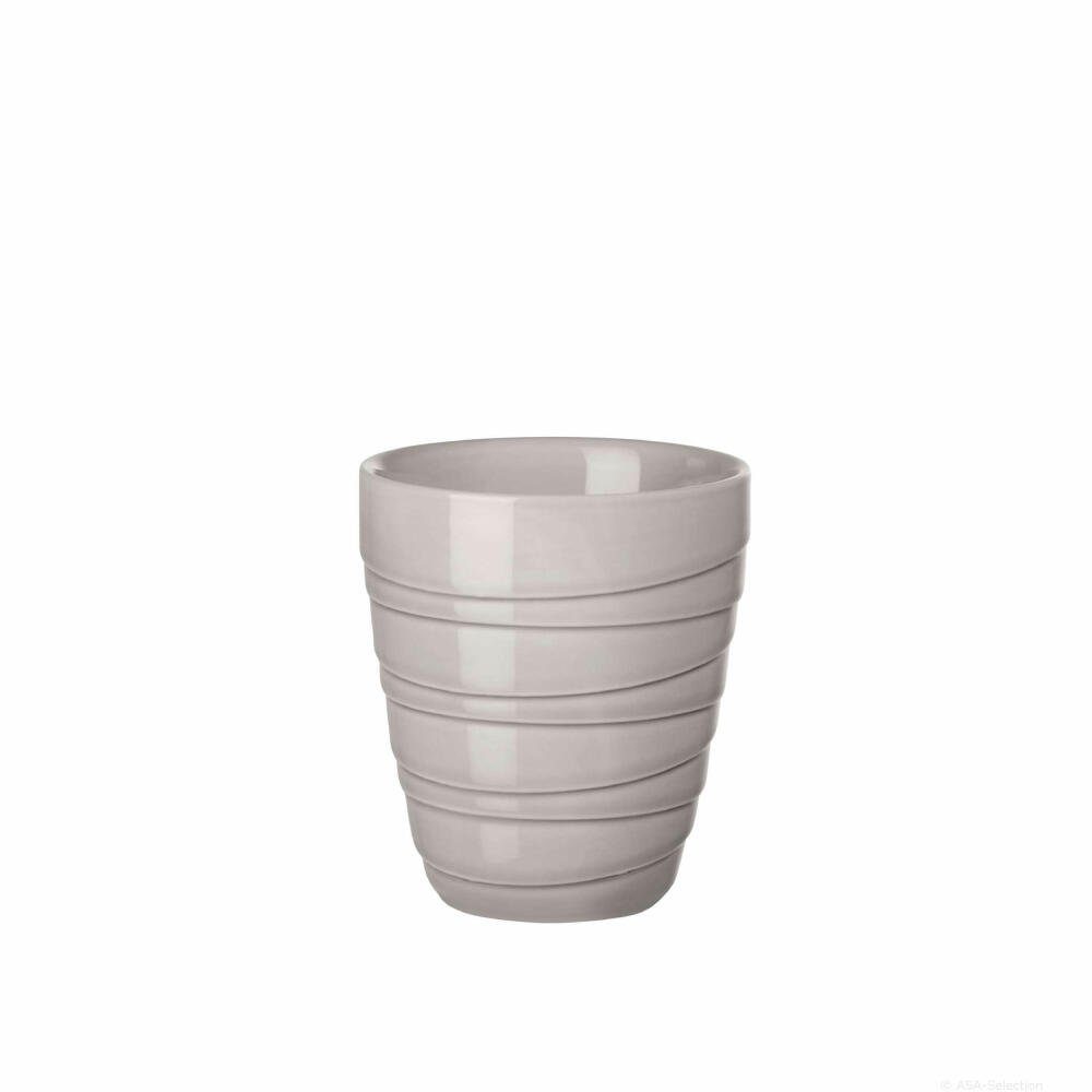 ASA SELECTION Thermobecher thermo Twisted Grau 200 ml, Porzellan