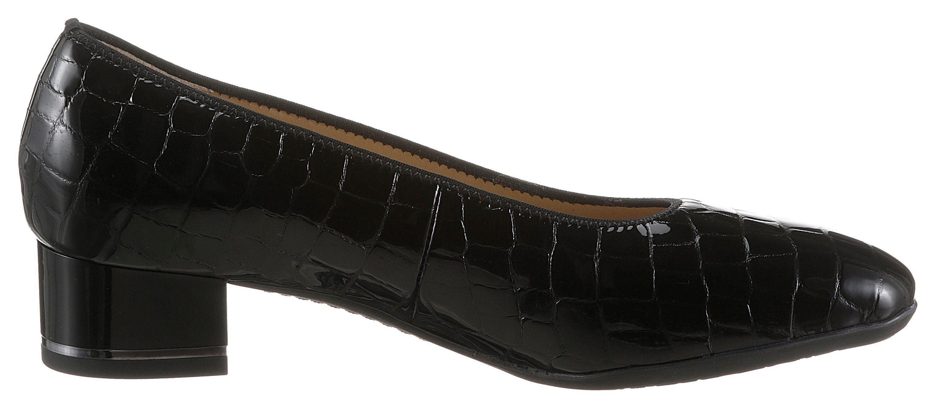 Ara GRAZ Pumps mit Reptilprägung, schwarz Schuhweite: normal 038655