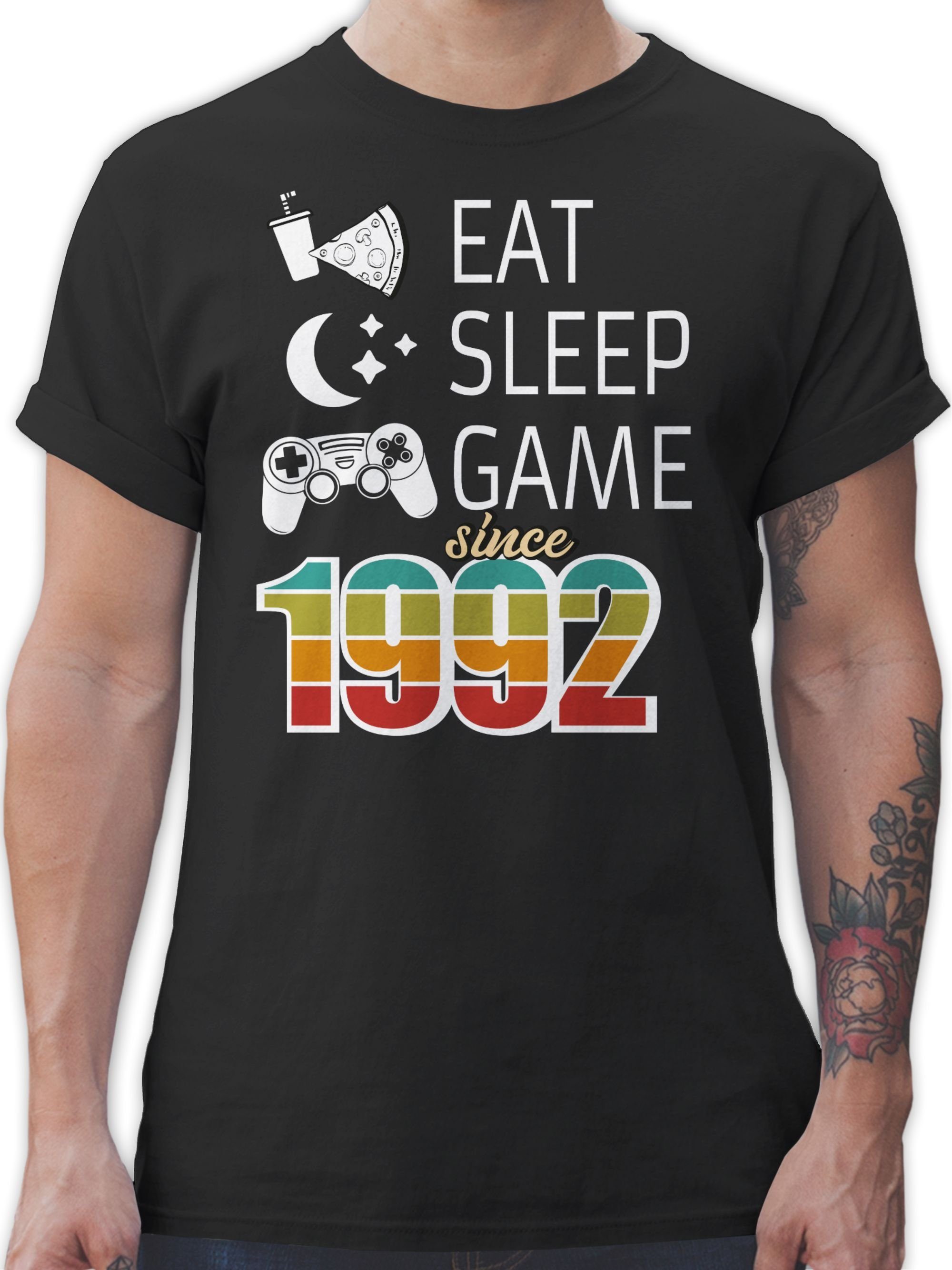 Shirtracer T-Shirt Eat sleep Game since 1992 30. Geburtstag 01 Schwarz