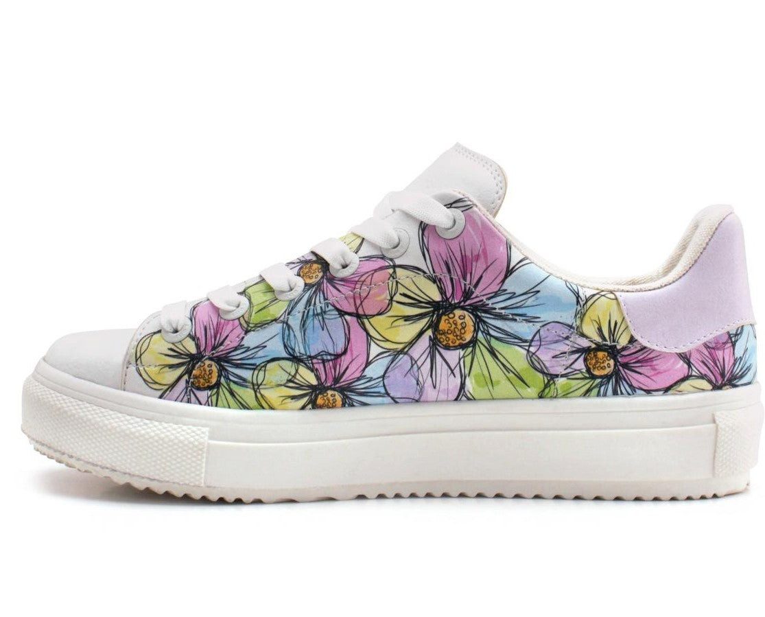 Damenschuhe Sneaker FLOWER-UP für Blumenliebhaber Sneaker