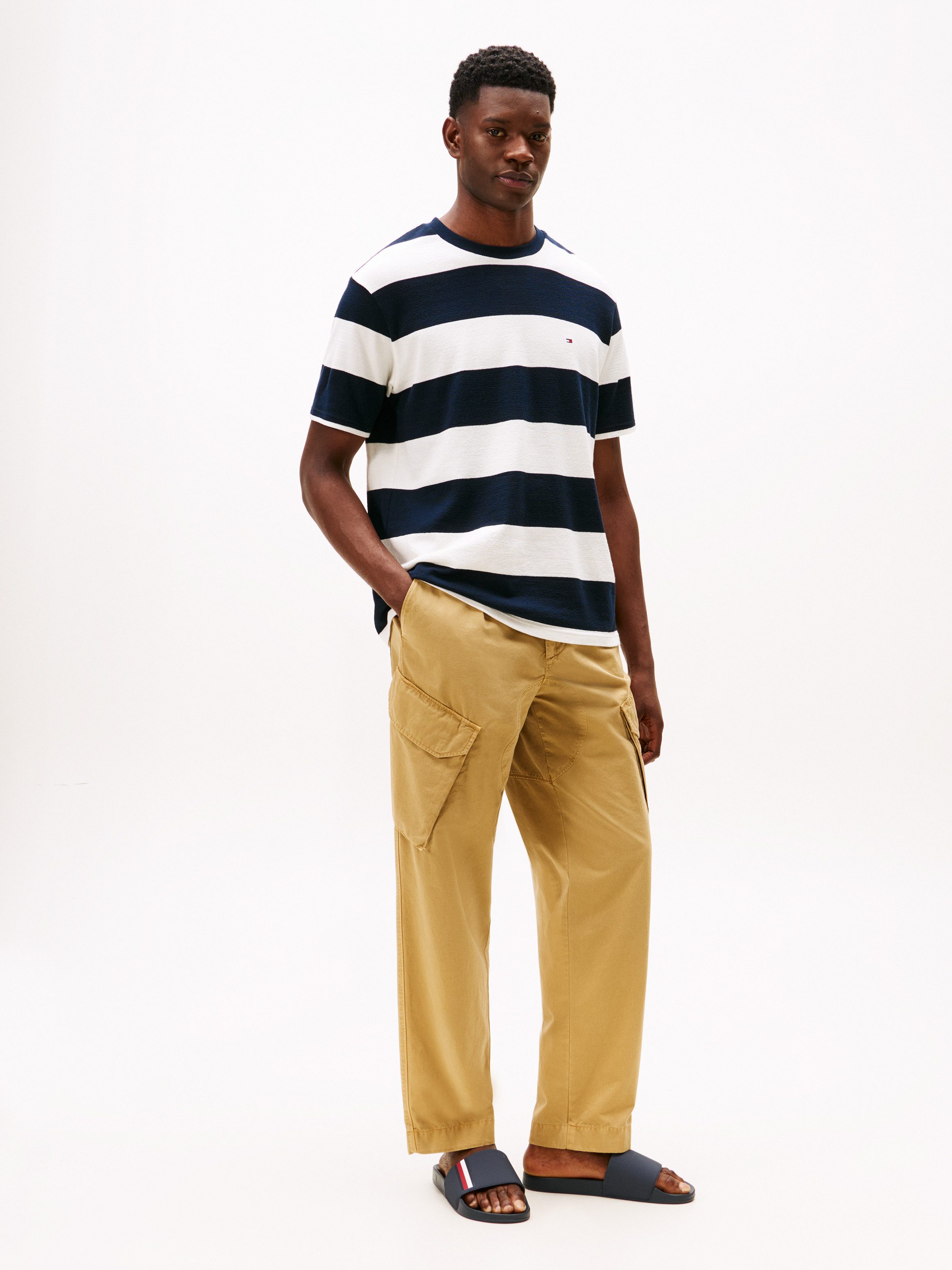 Tommy Hilfiger CORPORATE TEXTURED POOL SLIDE Pantolette, Strandmode, Schlup günstig online kaufen