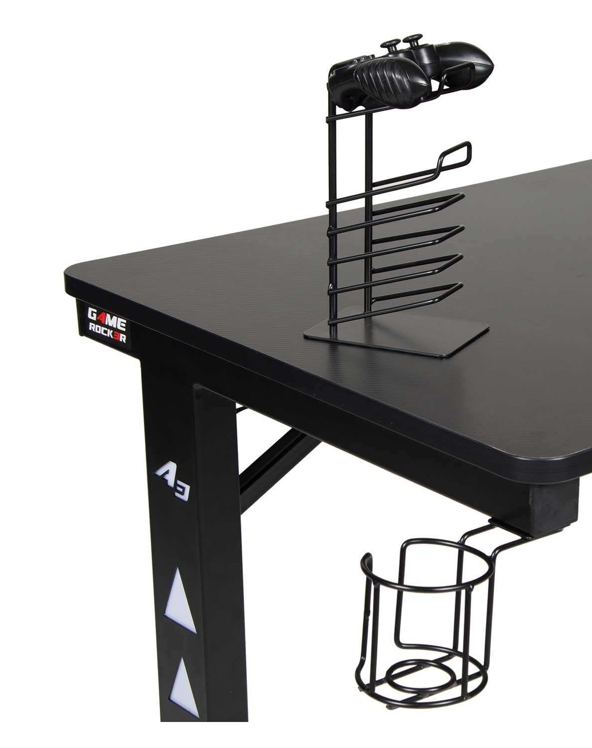 Gläserhalter Getränkehalter-Set 2-teilig GAME-ROCKER, Schwarz, Metall