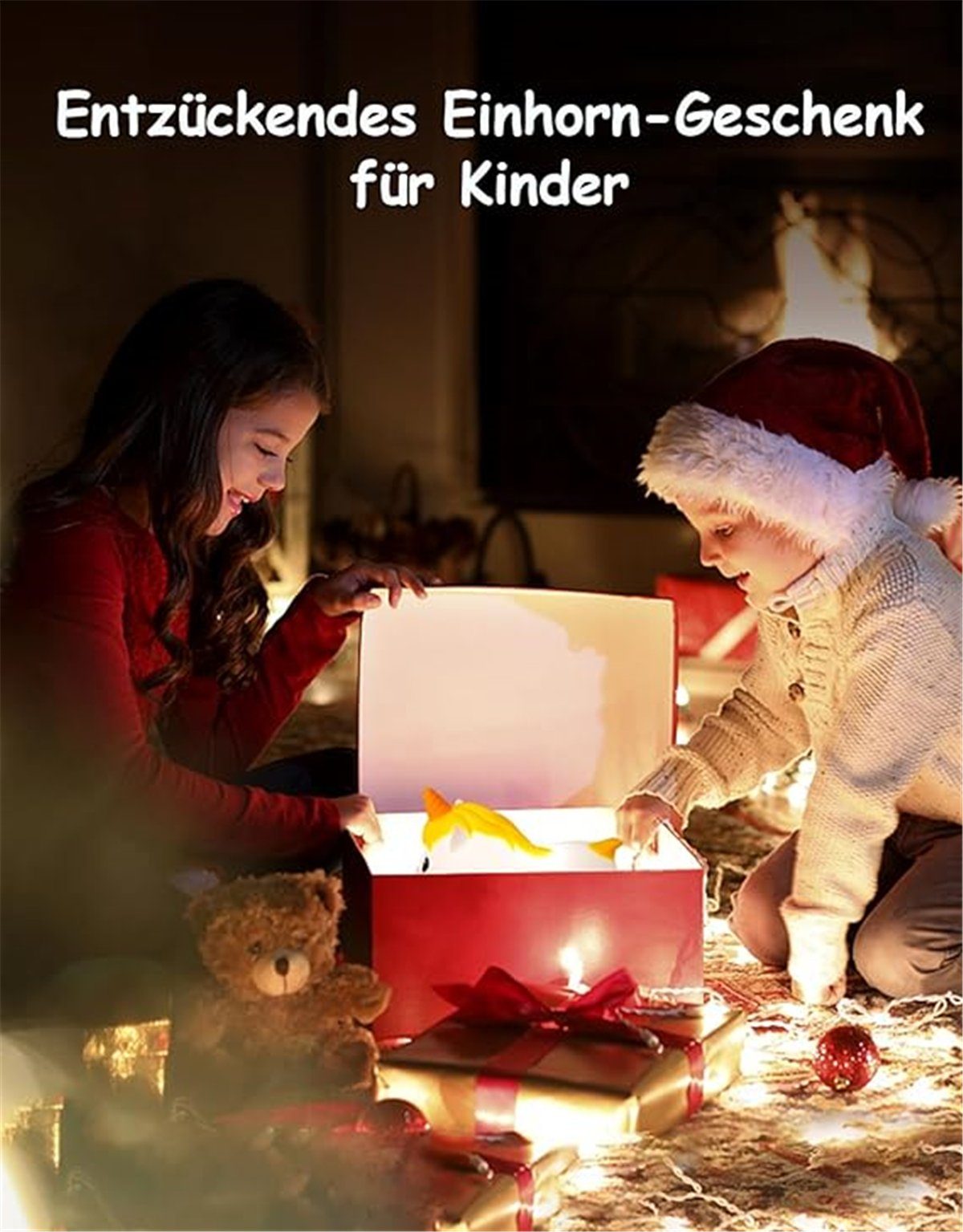 K&B Touch-Steuerung Nachtlicht Dual-Farben, dimmbar, Einhorn-LED, LED 9 wiederaufladbar,