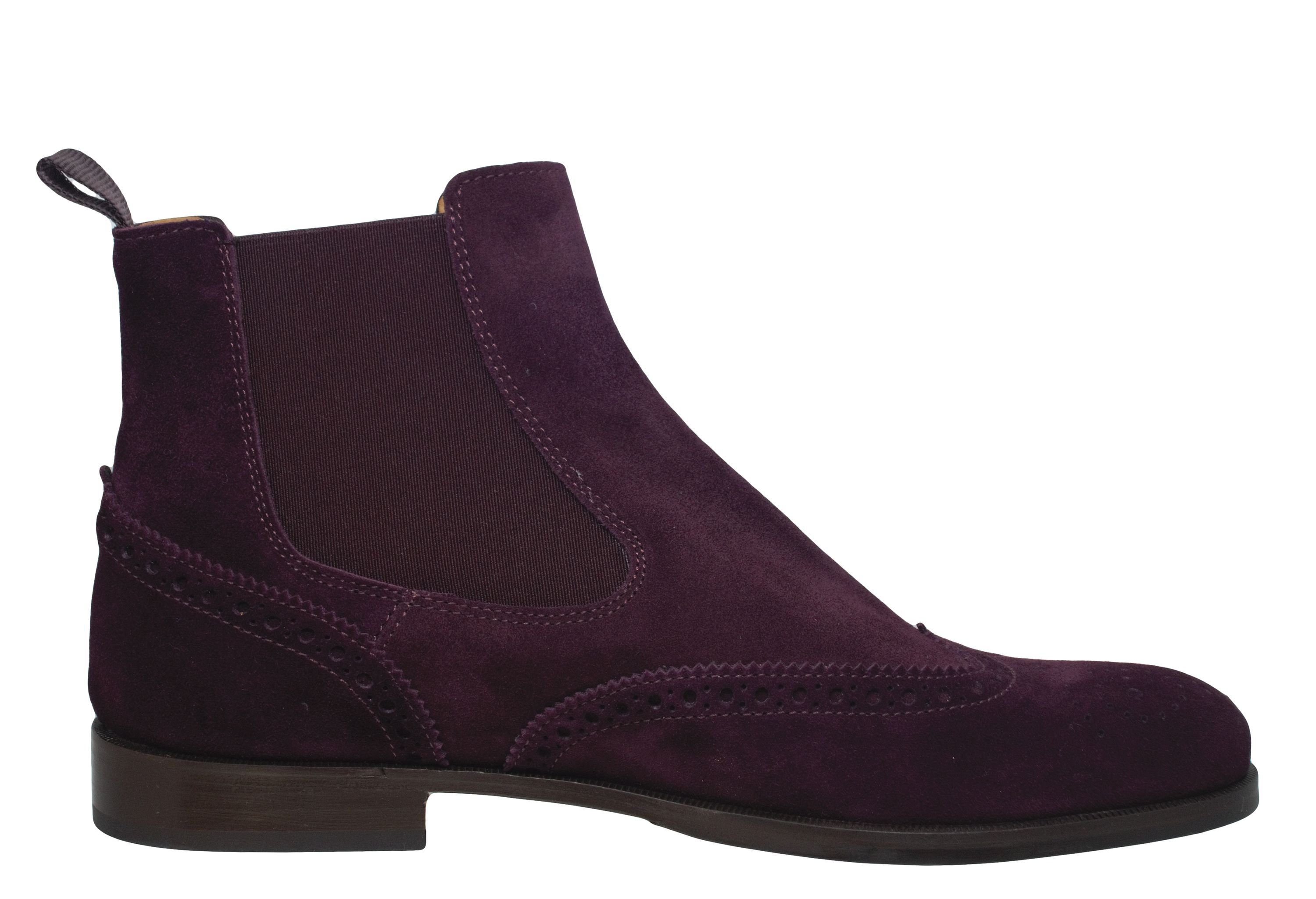 Gallucci Gallucci 5078 Stiefeletten Chelsea Boots Leder Budapester rot Stiefelette