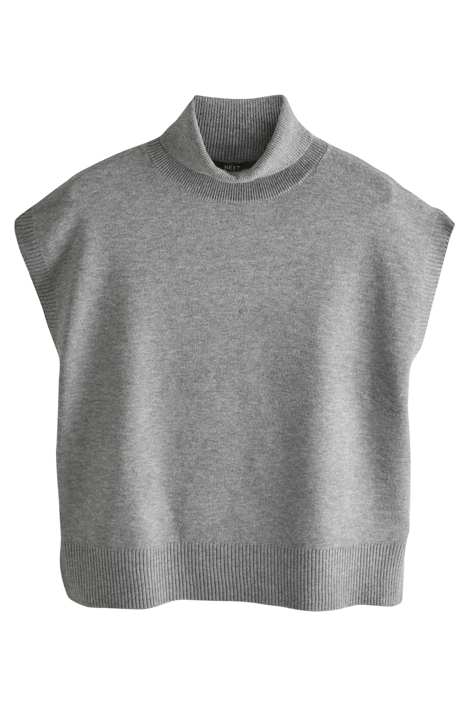 Stricktop Tanktop-Cover-up mit Rollkragen