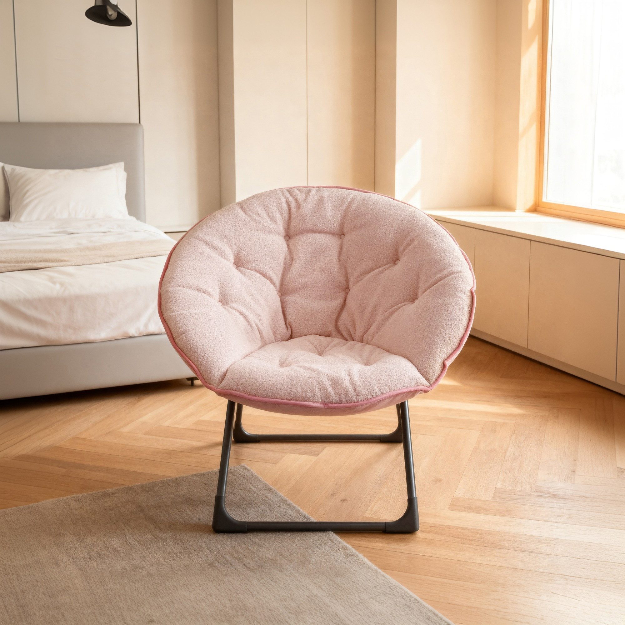 MODFU Relaxsessel Tragbarer Klappbarer Weicher Mondstuhl (für Schlafzimmer, Wohnheimplätze, Wohnungen, Entspannungsbereiche, Gärten und Höfe, 1-St., 53*58*85cm)