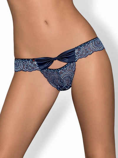 Obsessive Slip Auroria Spitzenhöschen mit Schleife Slip - blau (1-St) transparent