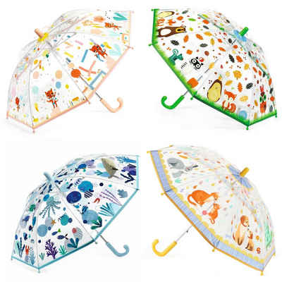 DJECO Stockregenschirm Kinderregenschirm mit Tiermotiven für Kinder ab 3 Jahren