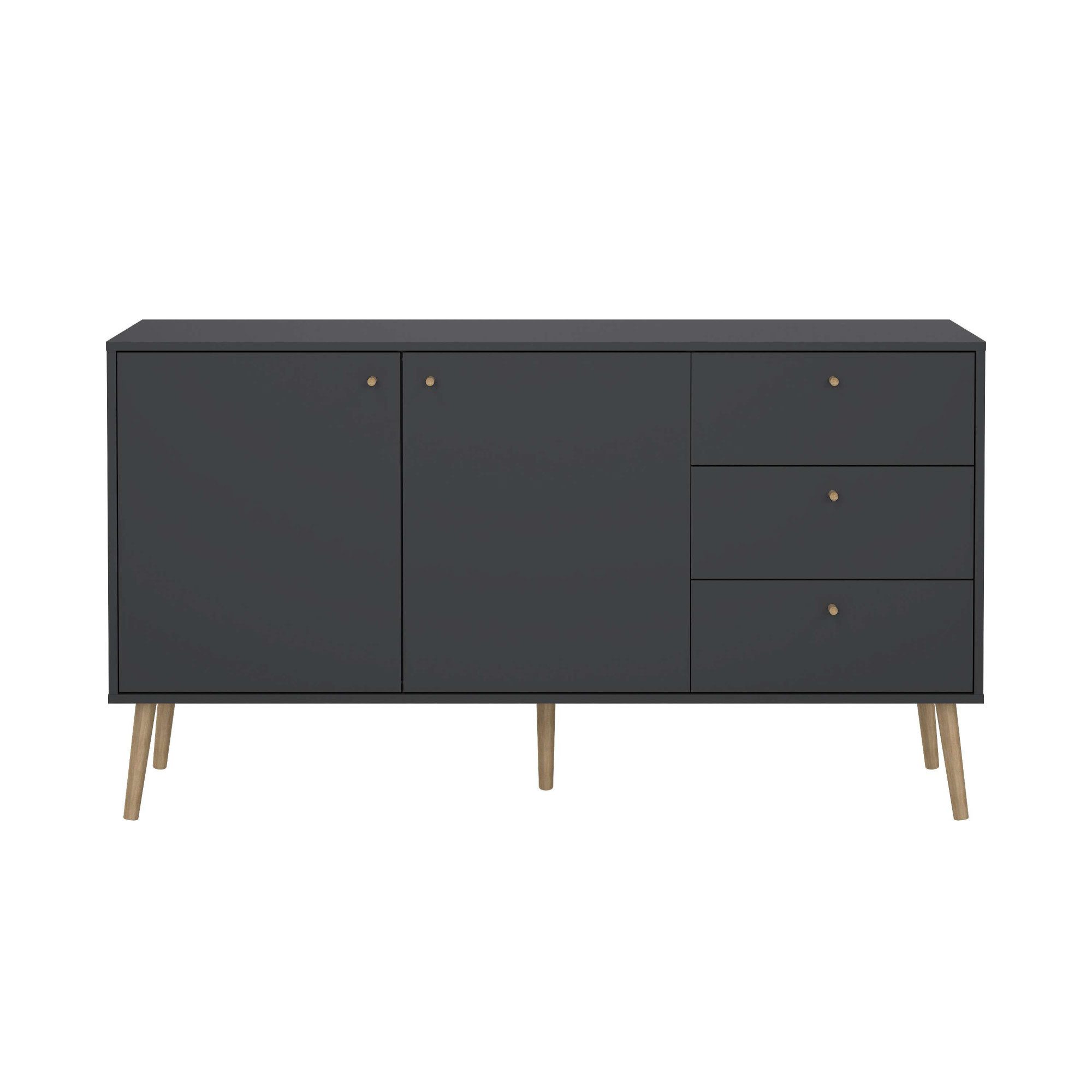 andas Sideboard Bodo, Aufbewahrung, Schubladenschrank, Sideboard, Kommode mit 2 Türen, 3 Schubladen, Breite 147 cm