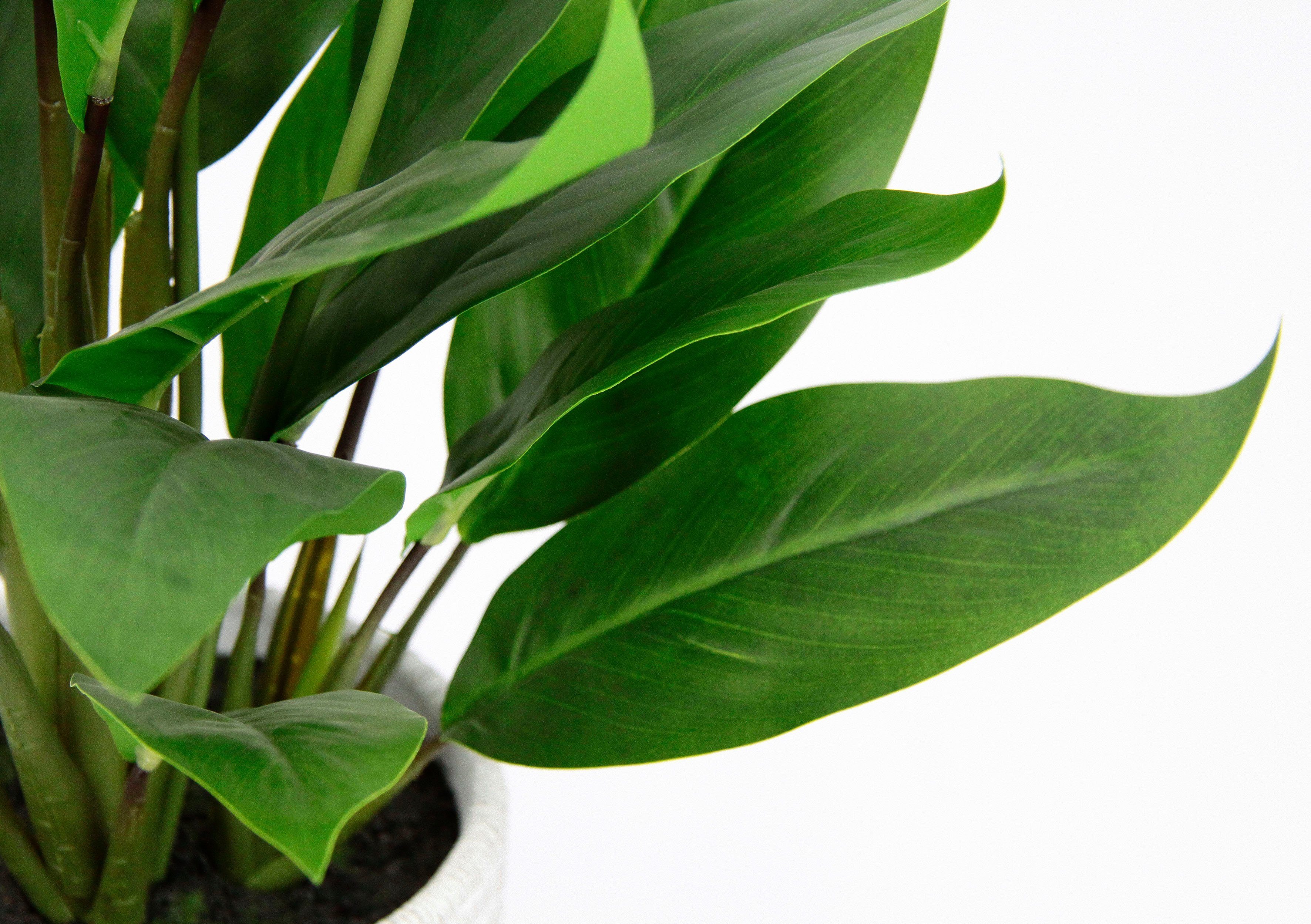 Kunstpflanze Spathiphyllum, I.GE.A., Höhe 48 cm, im Topf Anthurie Calla Flamingoblume exotische Pflanze weiße Blüten