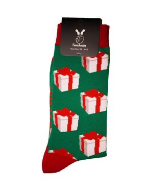 TwoSocks Freizeitsocken Lustige Weihnachtssocken 3 Paar Weihnachtsmann Socken, Einheitsgröße (3 Paar) 3er-Pack