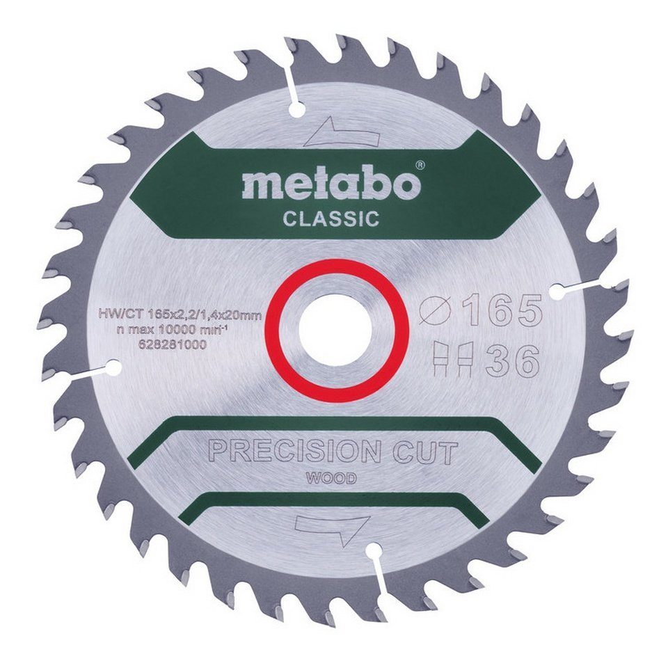 metabo Kreissägeblatt, "precision cut wood - classic", 160 x 20 mm, Zähnezahl 36