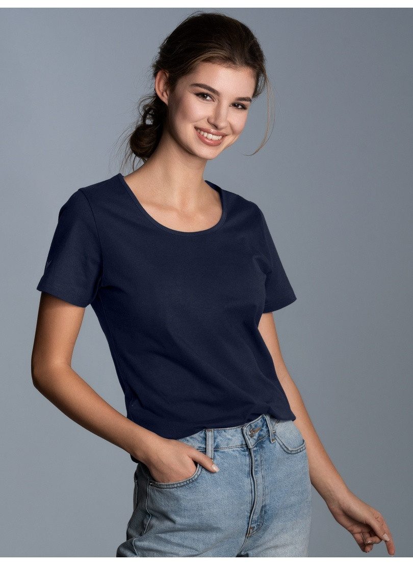 Trigema T-Shirt TRIGEMA Damen T Shirt aus Biobaumwolle (1-tlg)