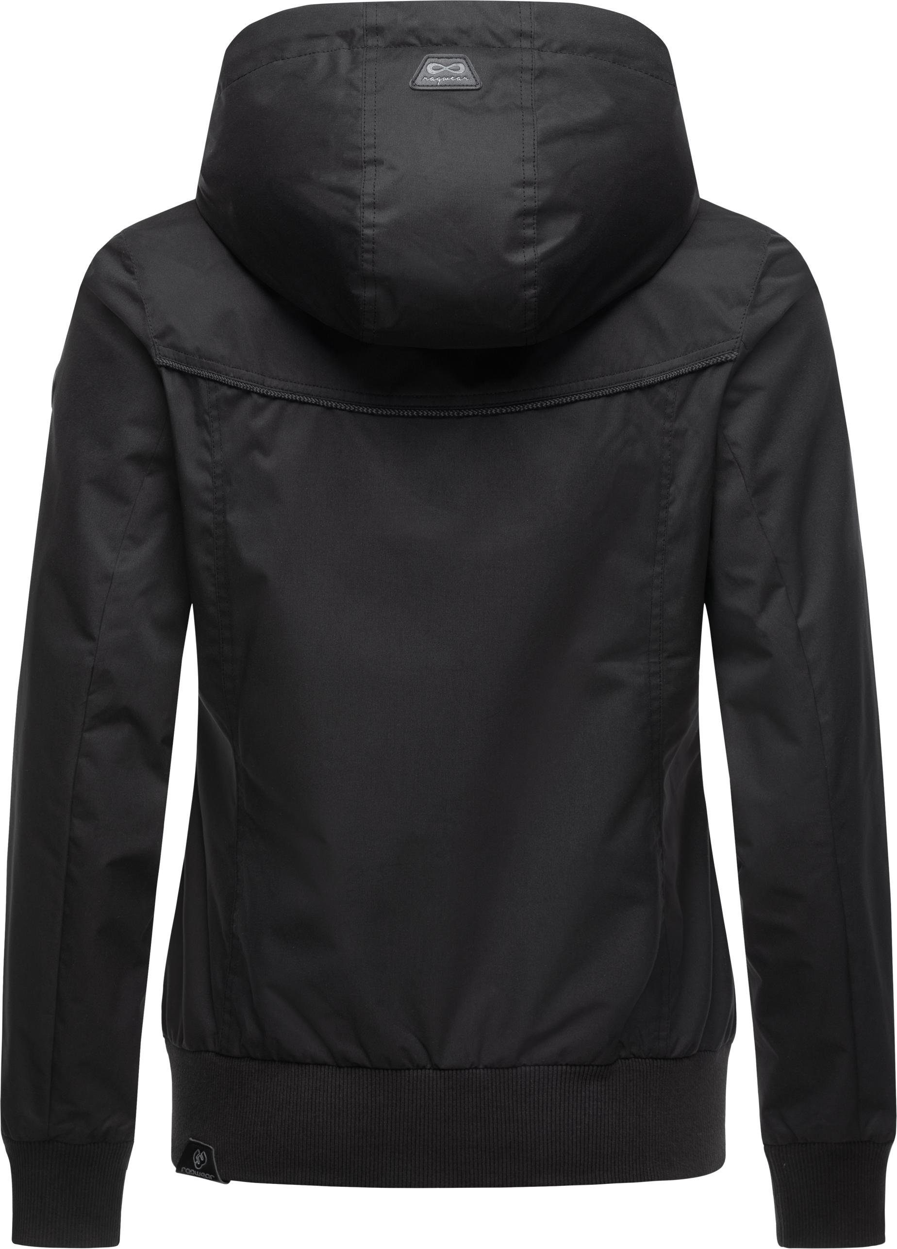 Ragwear Outdoorjacke Jotty stylische Übergangsjacke mit dark abnehmbarer Kapuze