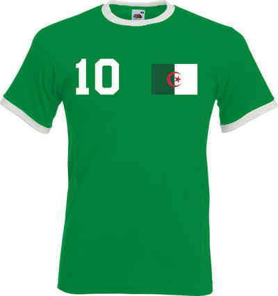 Youth Designz T-Shirt Algerien Herren T-Shirt im Fußball Trikot Look mit trendigem Motiv